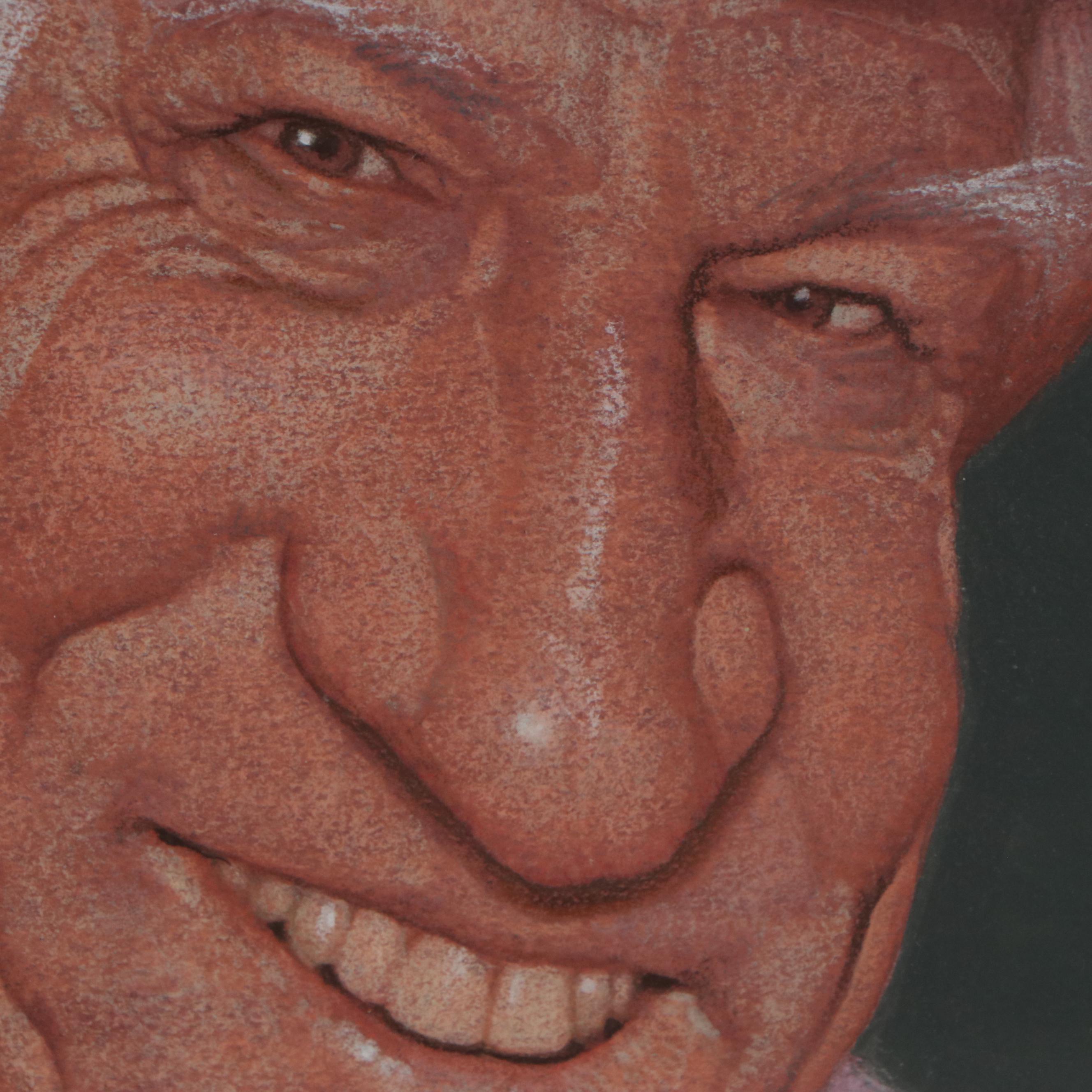 C. F. Payne Caricature Portrait Pastel Drawing "Sparky," 2010