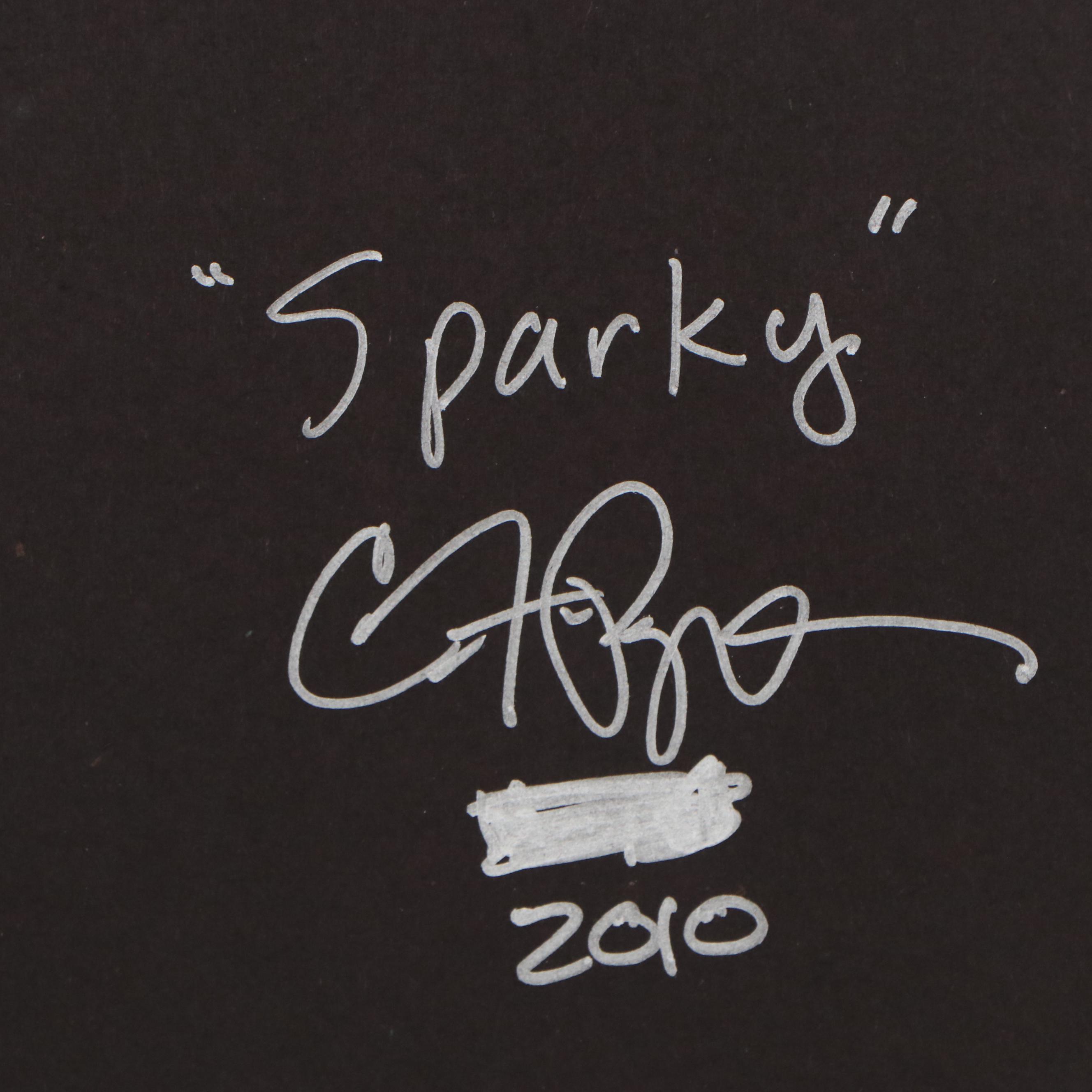 C. F. Payne Caricature Portrait Pastel Drawing "Sparky," 2010