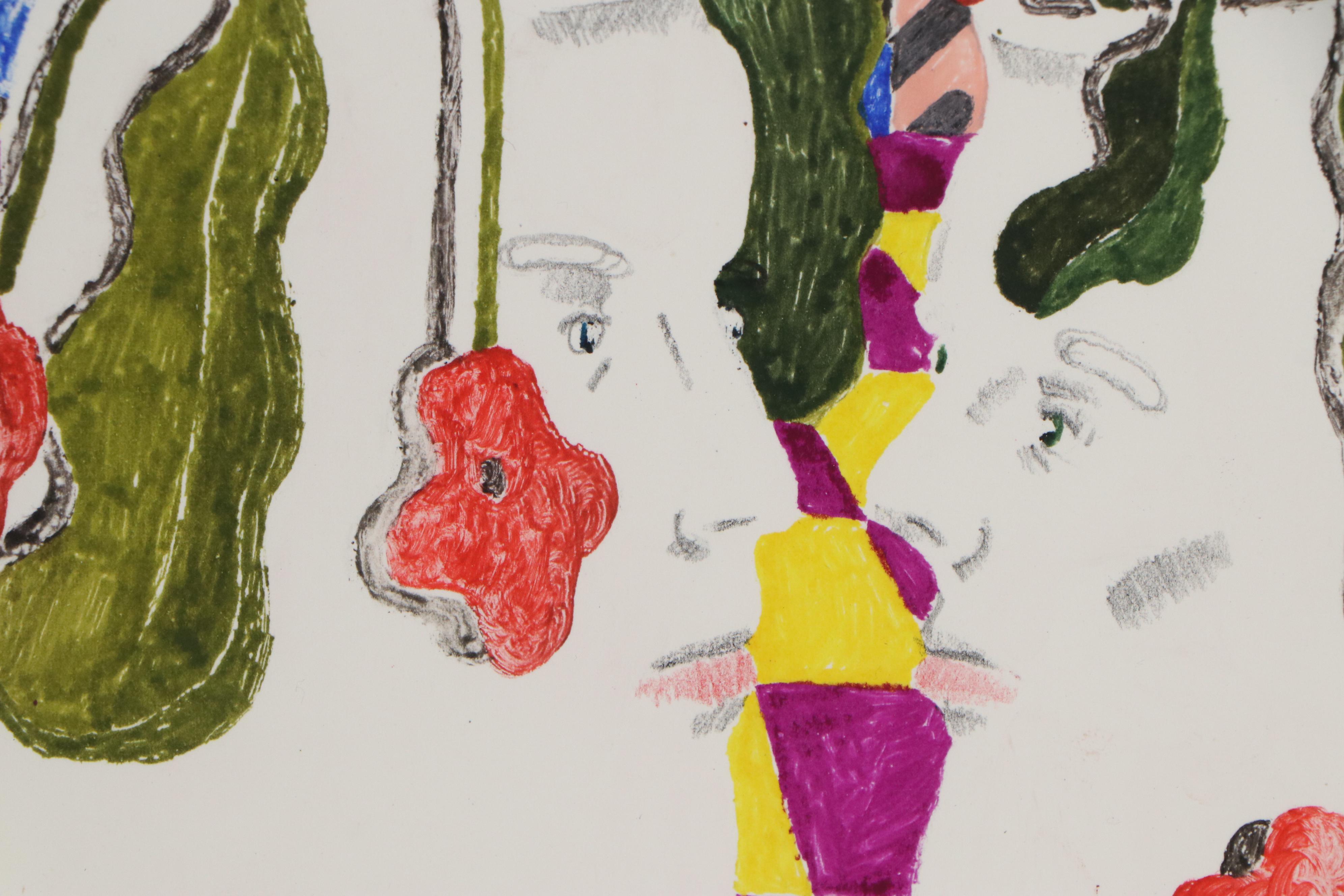 Michael Stillion Floral Still Life Monoprint