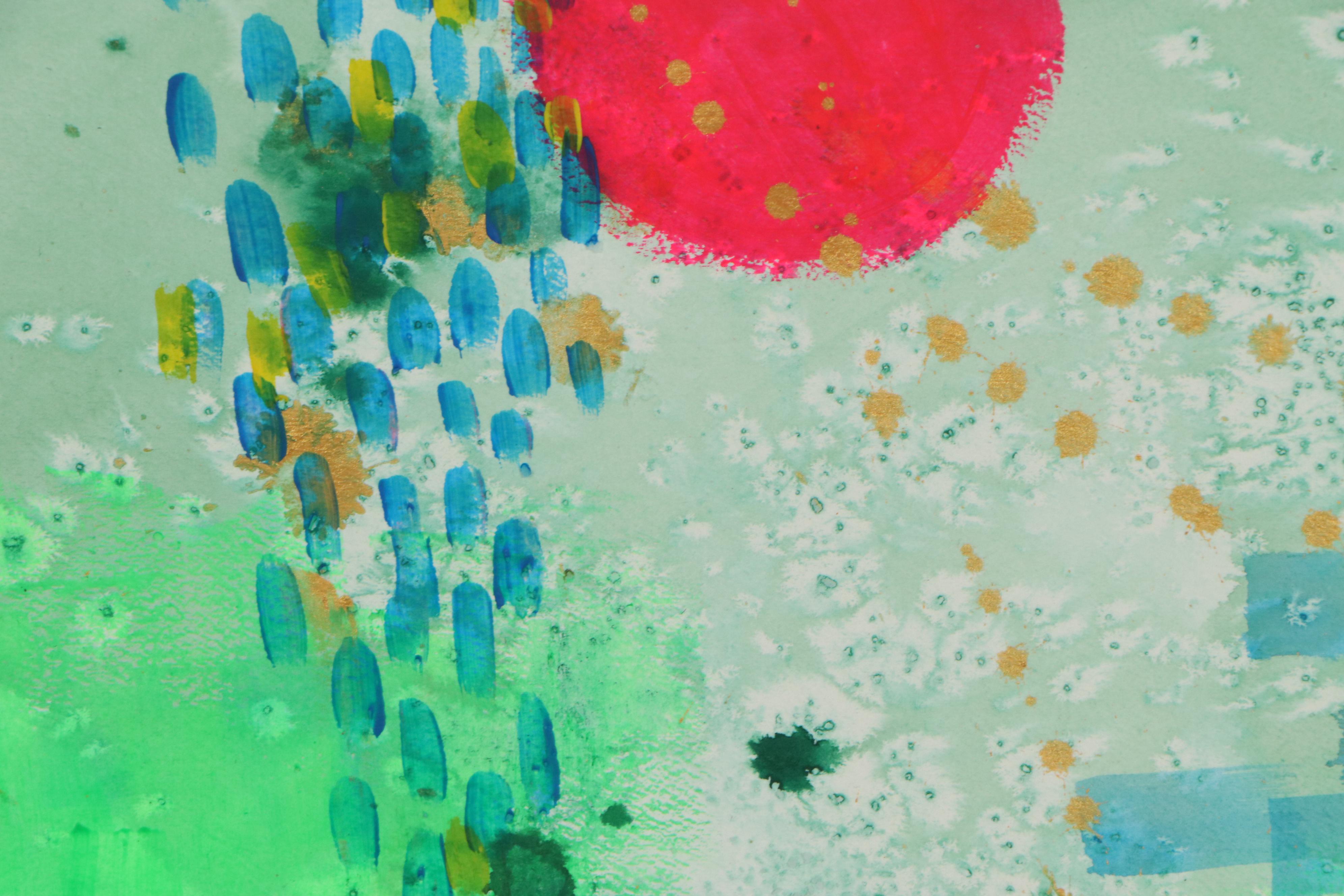 Kate Tepe Abstract Acrylic and Ink Painting, 2021