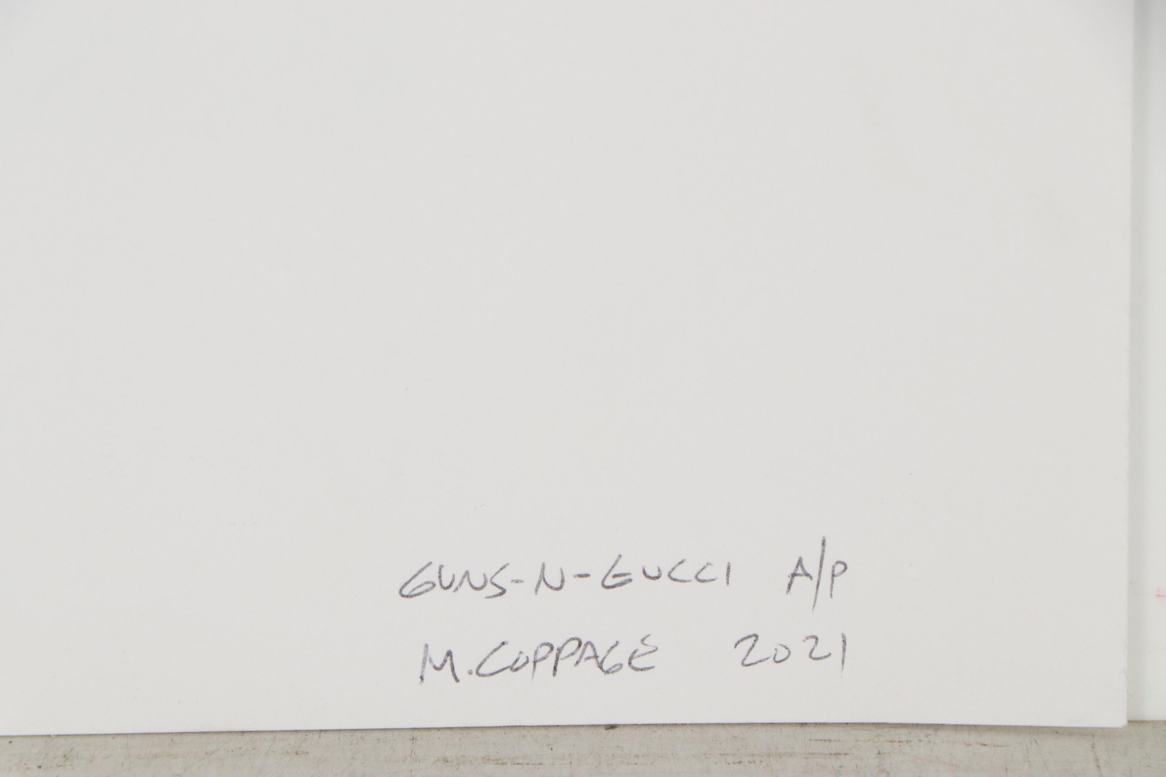 Michael Coppage Serigraph "Guns-N-Gucci," 2021