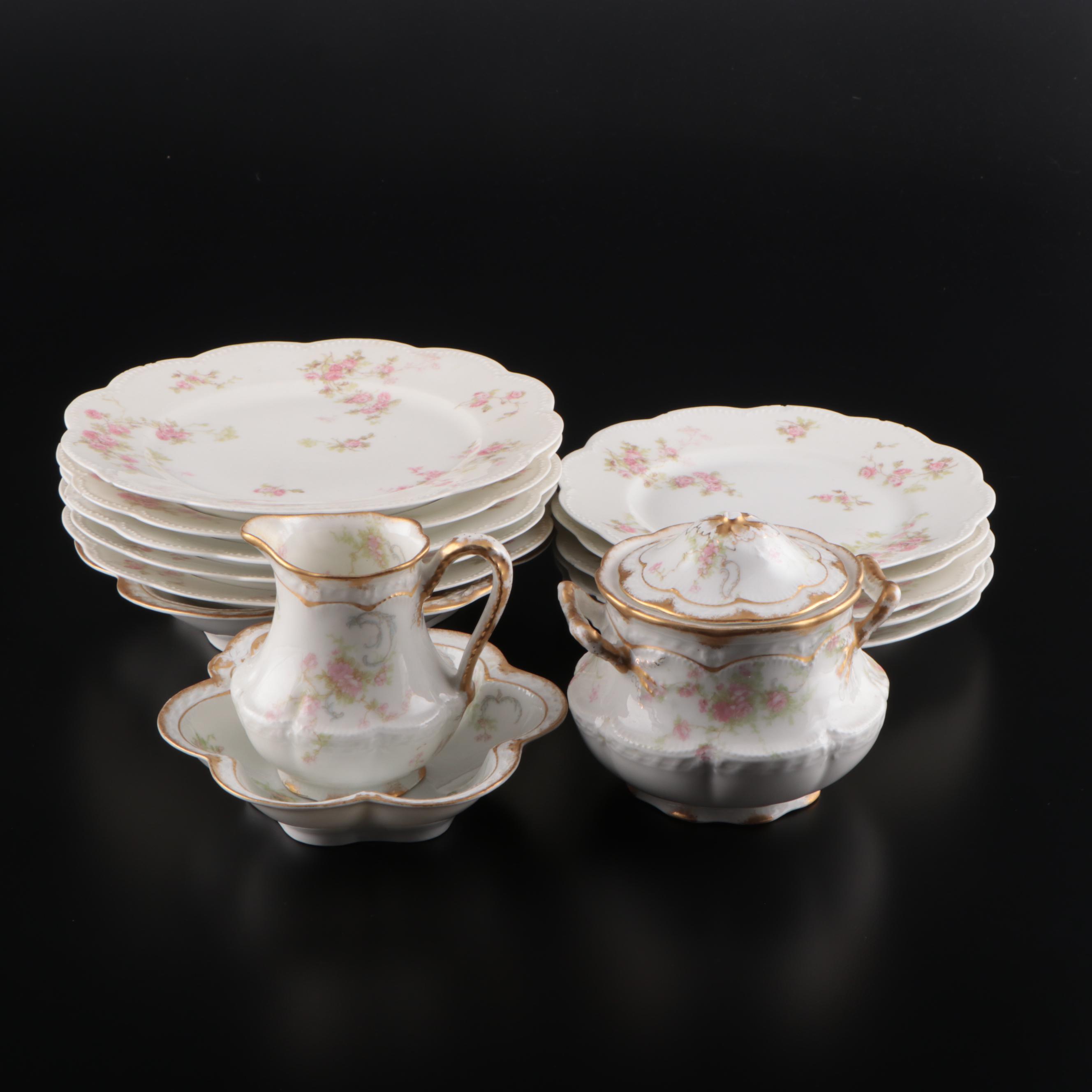 Haviland Limoges Pink Floral Porcelain Dinnerware
