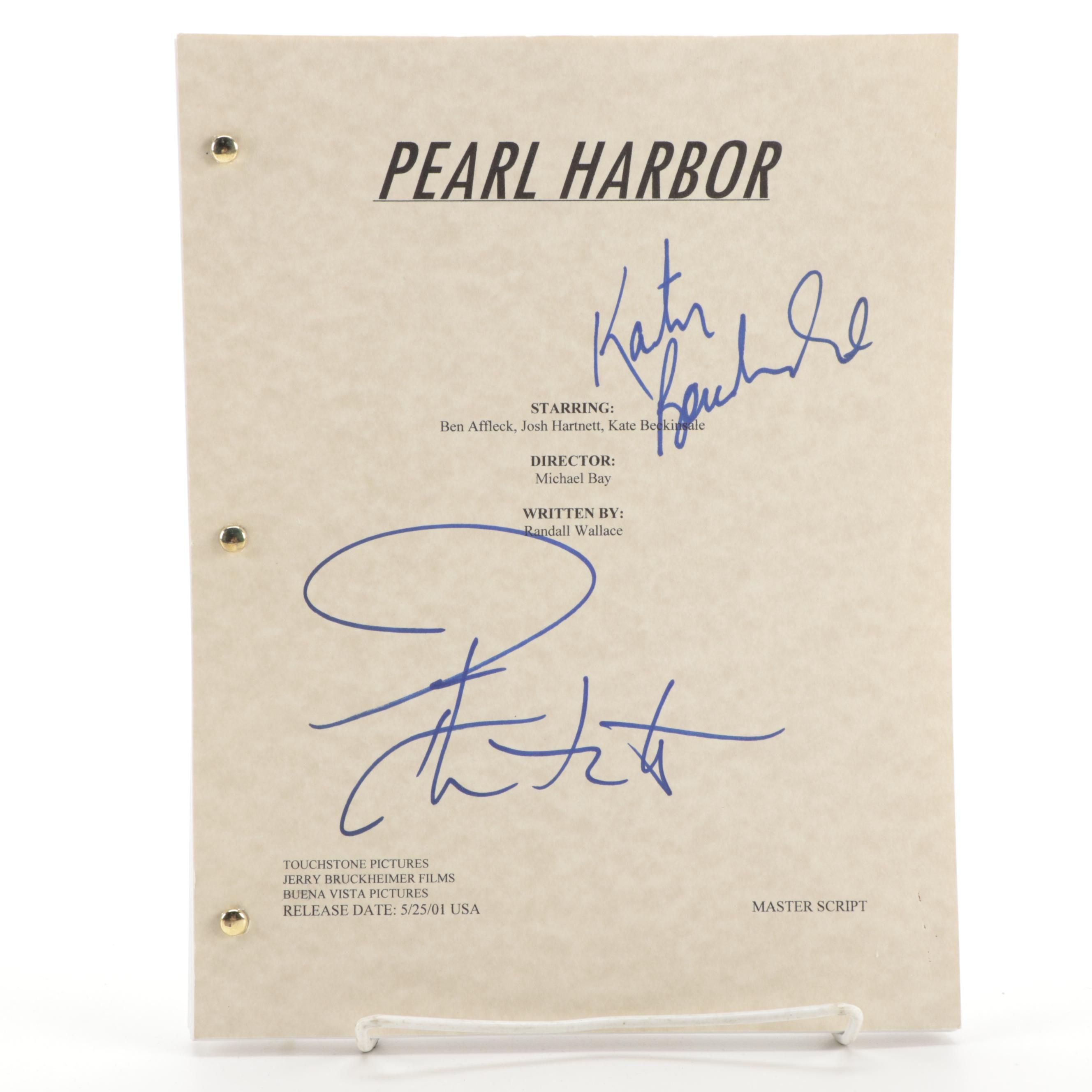 Josh Hartnett and Kate Beckinsale Signed "Pear Harbor" Movie Script Copy
