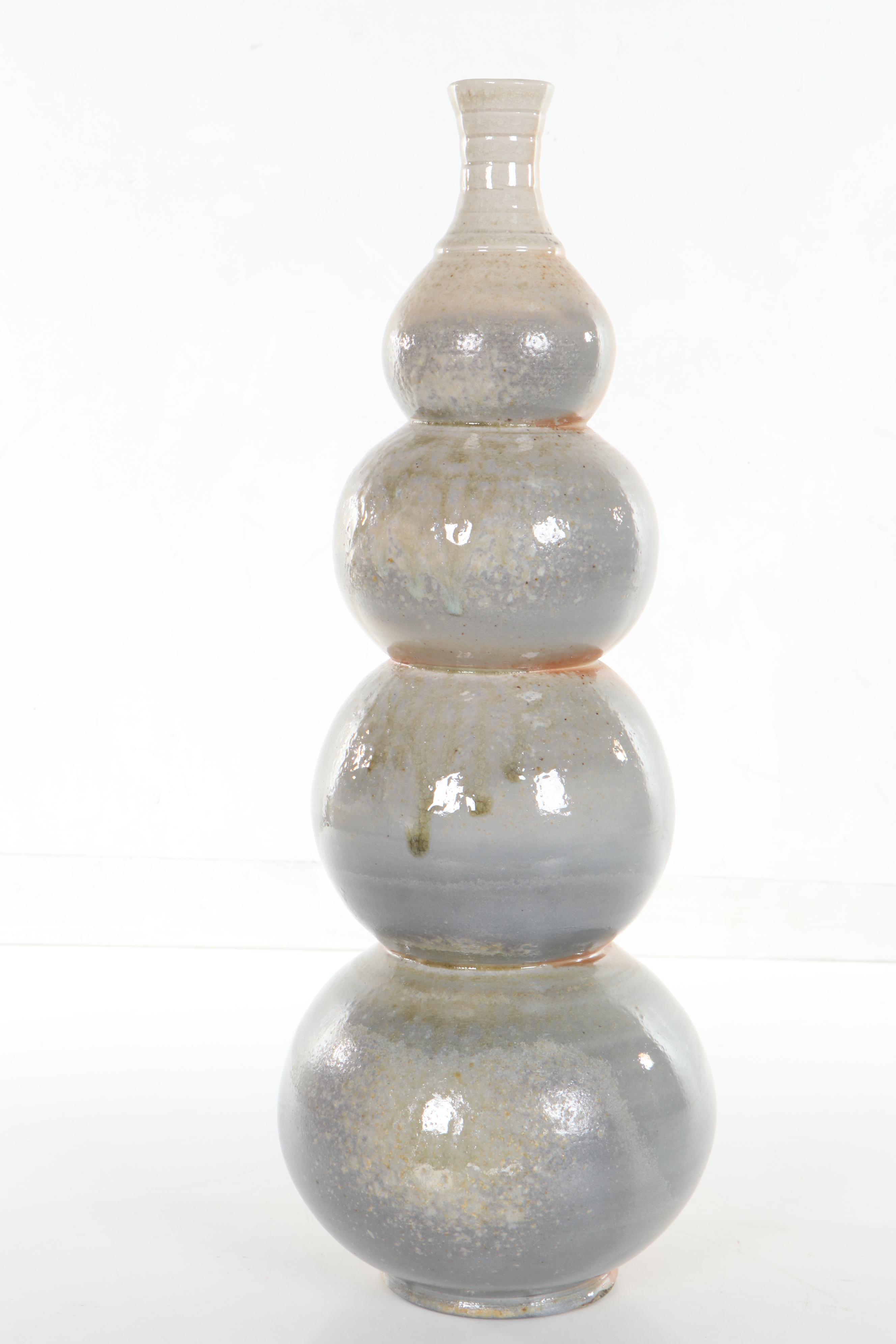 Sara Torgison Wheel-Thrown Drip Glaze Art Pottery Vase, 2018