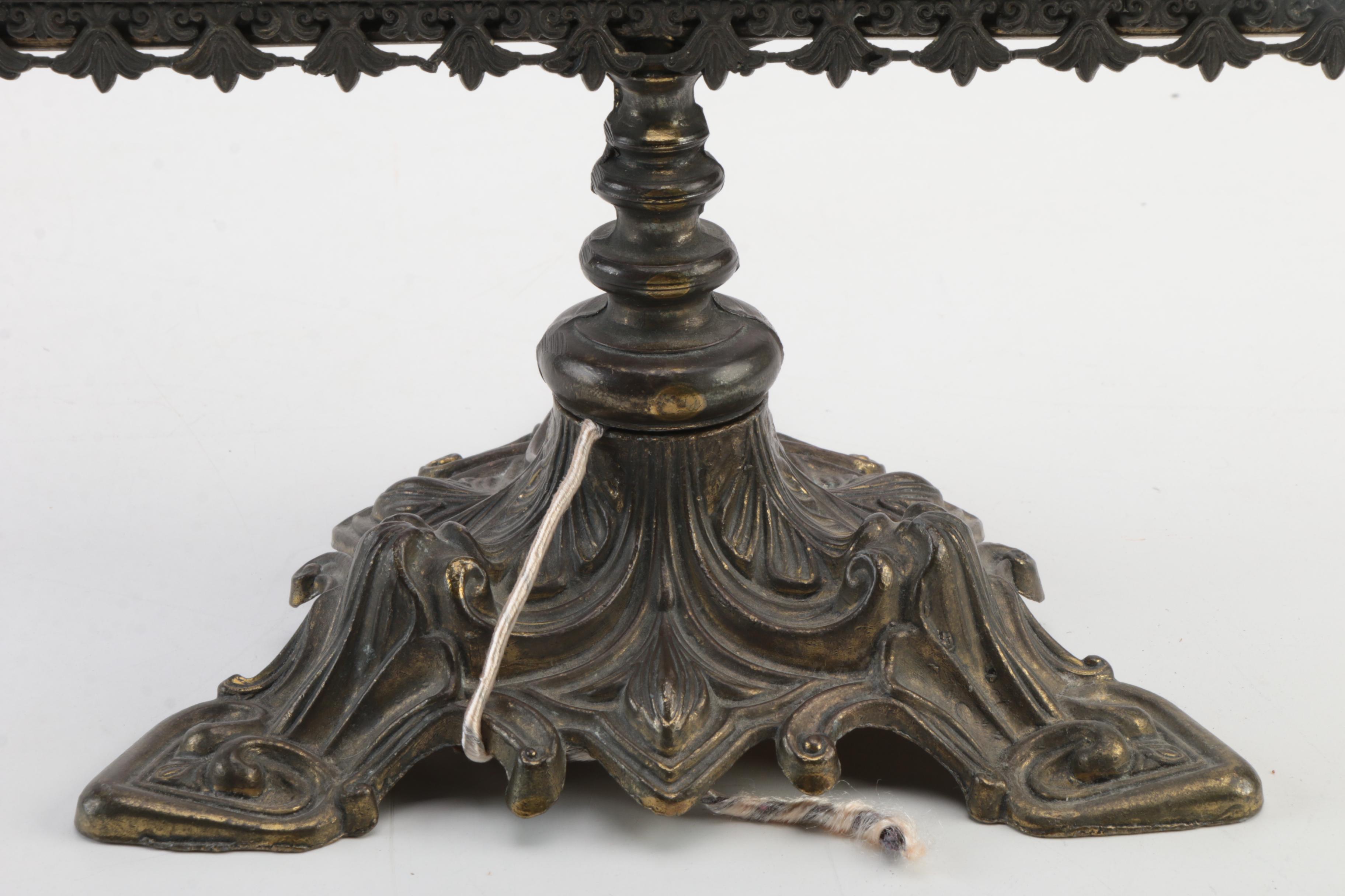 Art Nouveau Cast Brass Swivel Vanity Mirror, Mid-20th Century