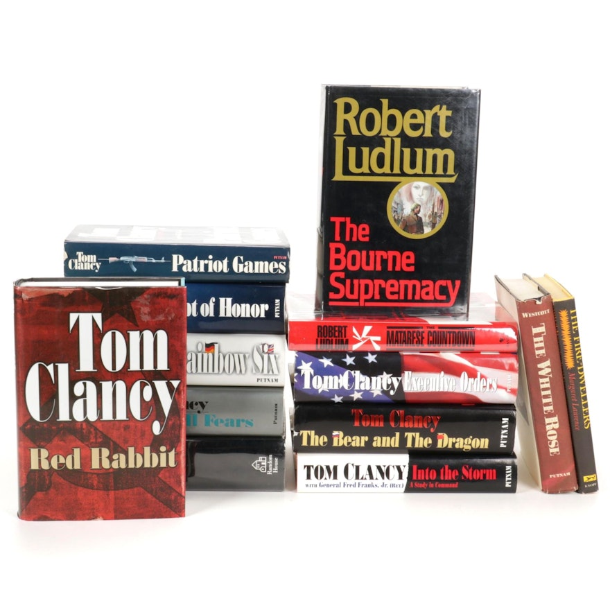 First Edition Novels by Tom Clancy, Robert Ludlum and More