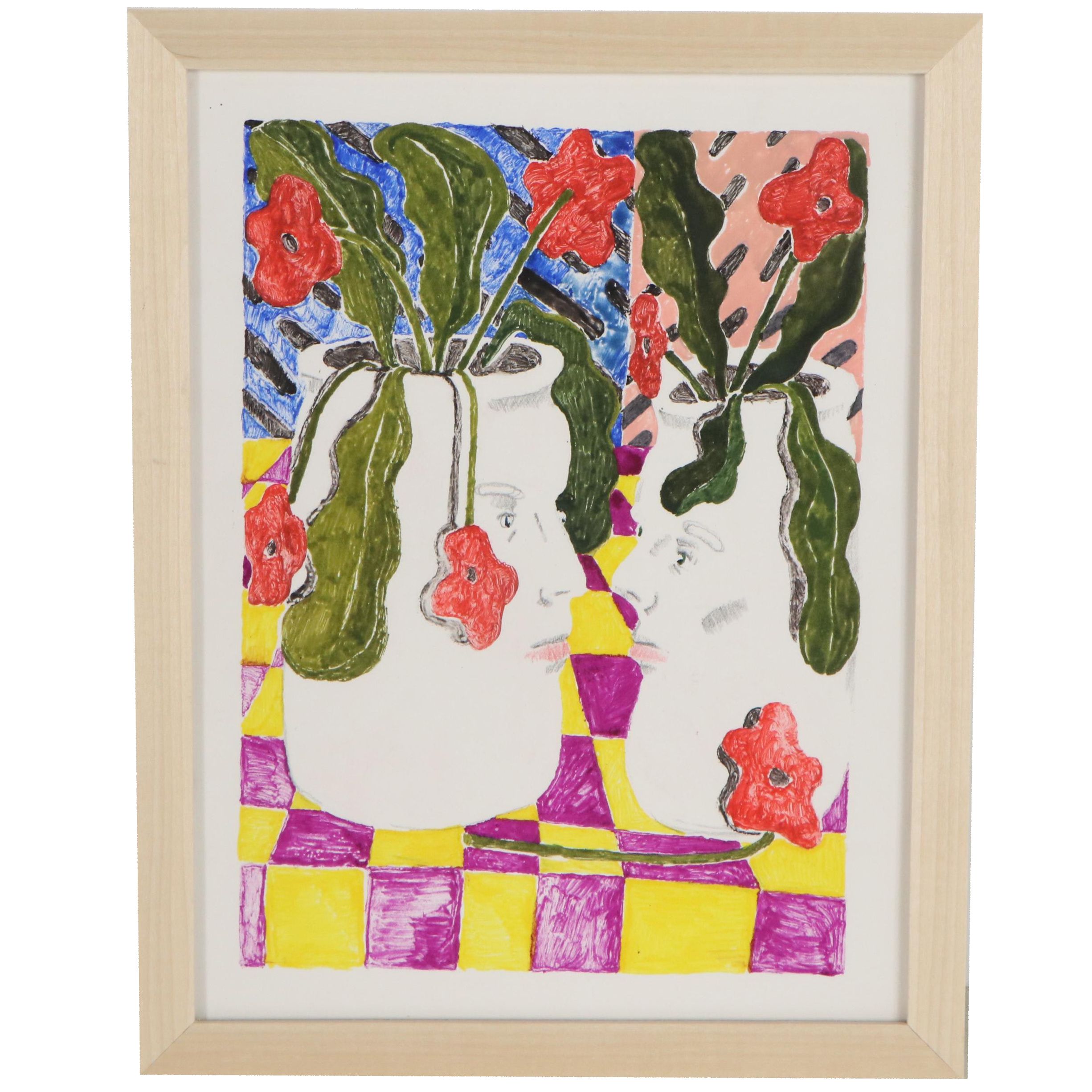 Michael Stillion Floral Still Life Monoprint