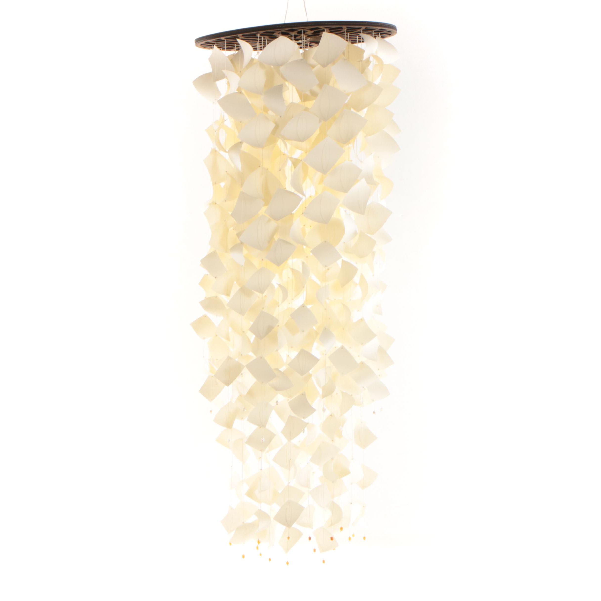 Jessica Wolf Paper Sculpture Chandelier "Paperback," 2021