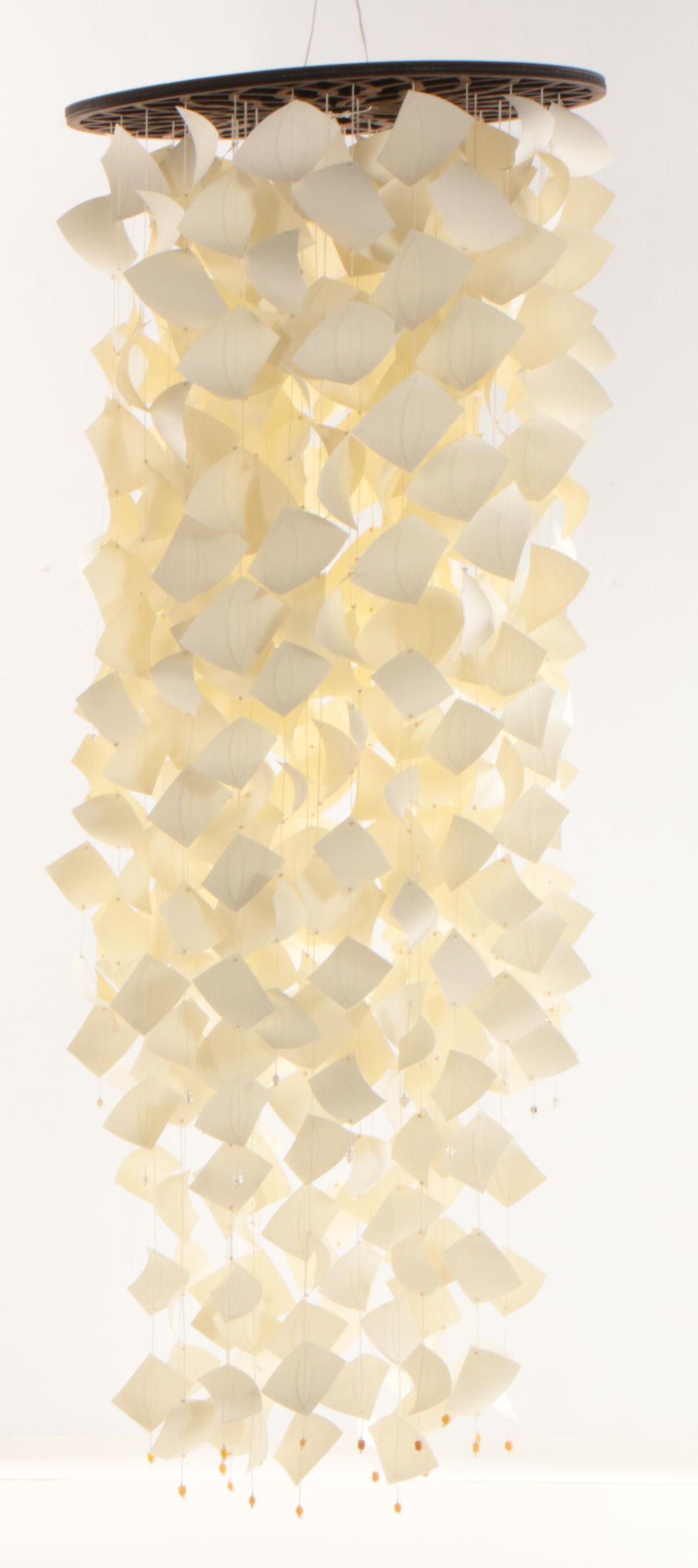 Jessica Wolf Paper Sculpture Chandelier "Paperback," 2021