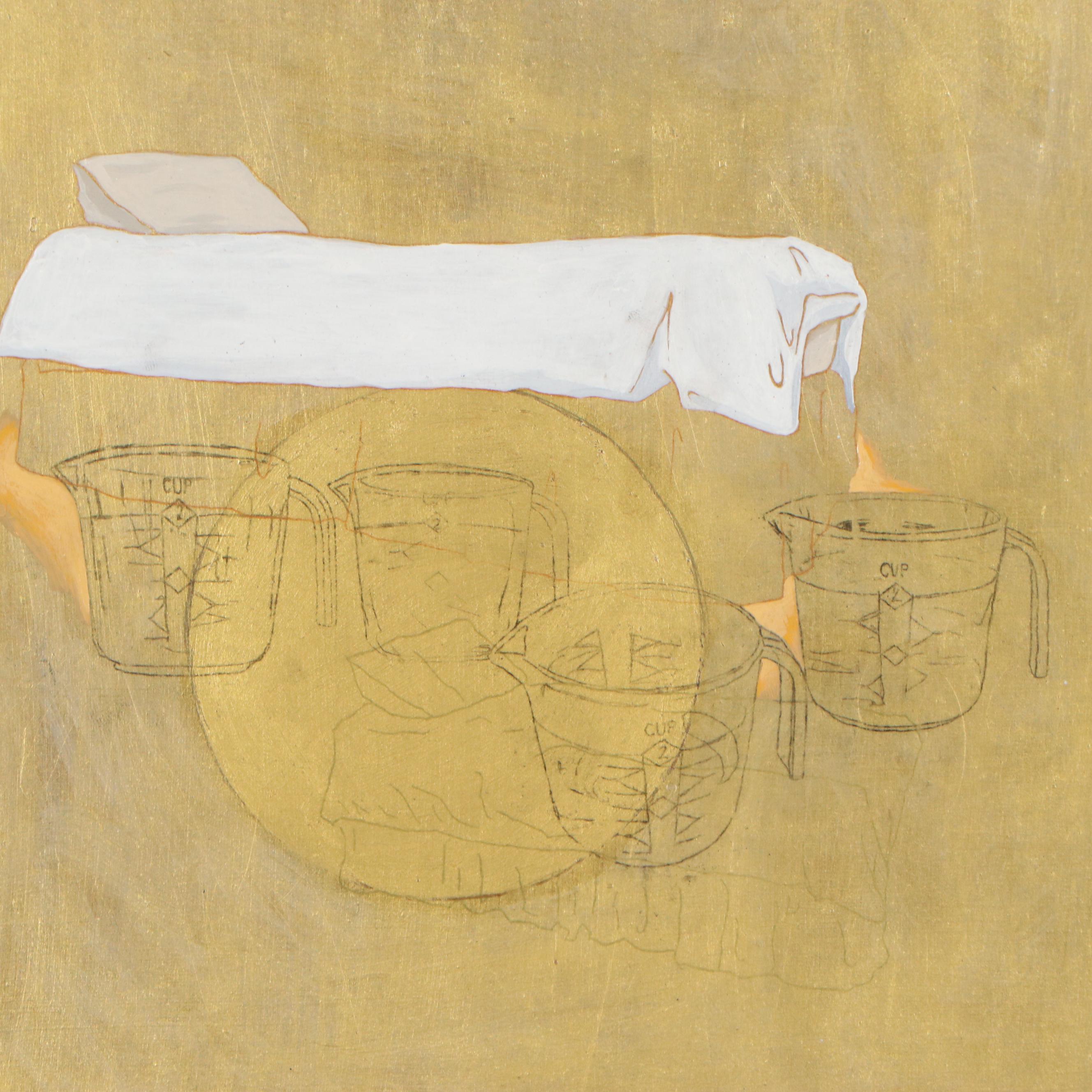 Adam Mysock Surreal Quadriptych Acrylic Painting, 21st Century