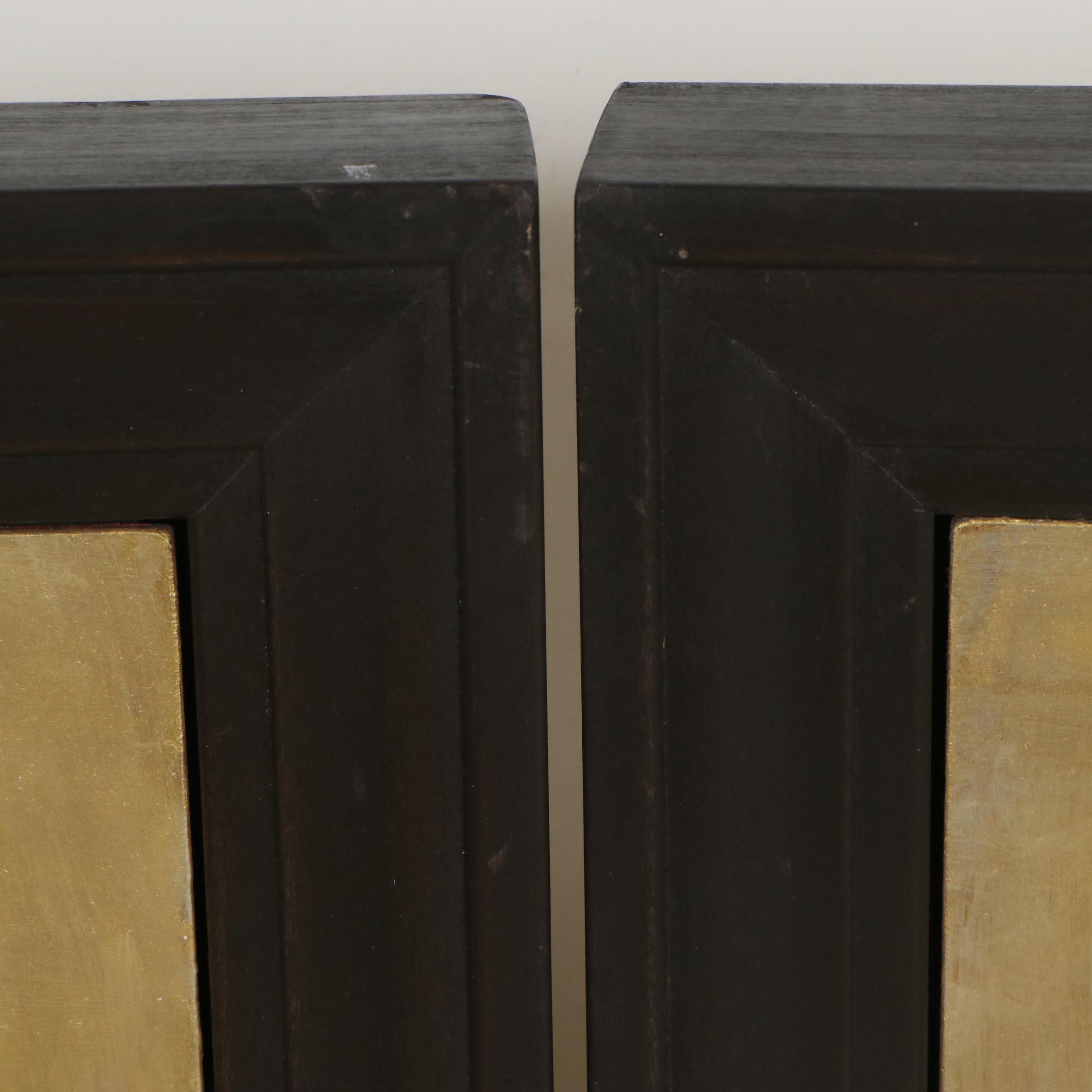 Adam Mysock Surreal Quadriptych Acrylic Painting, 21st Century