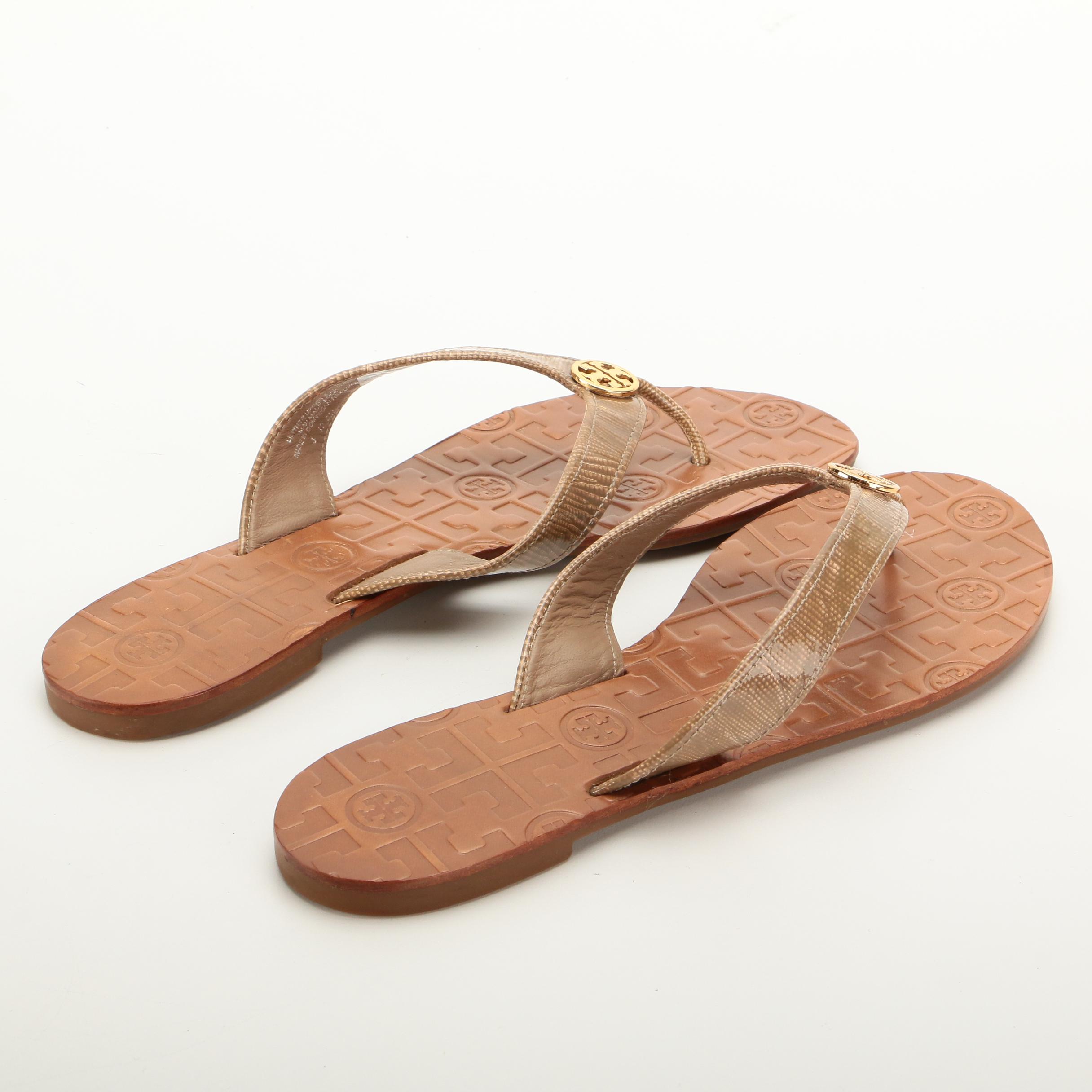 Tory Burch Manon Leather Thong Sandals