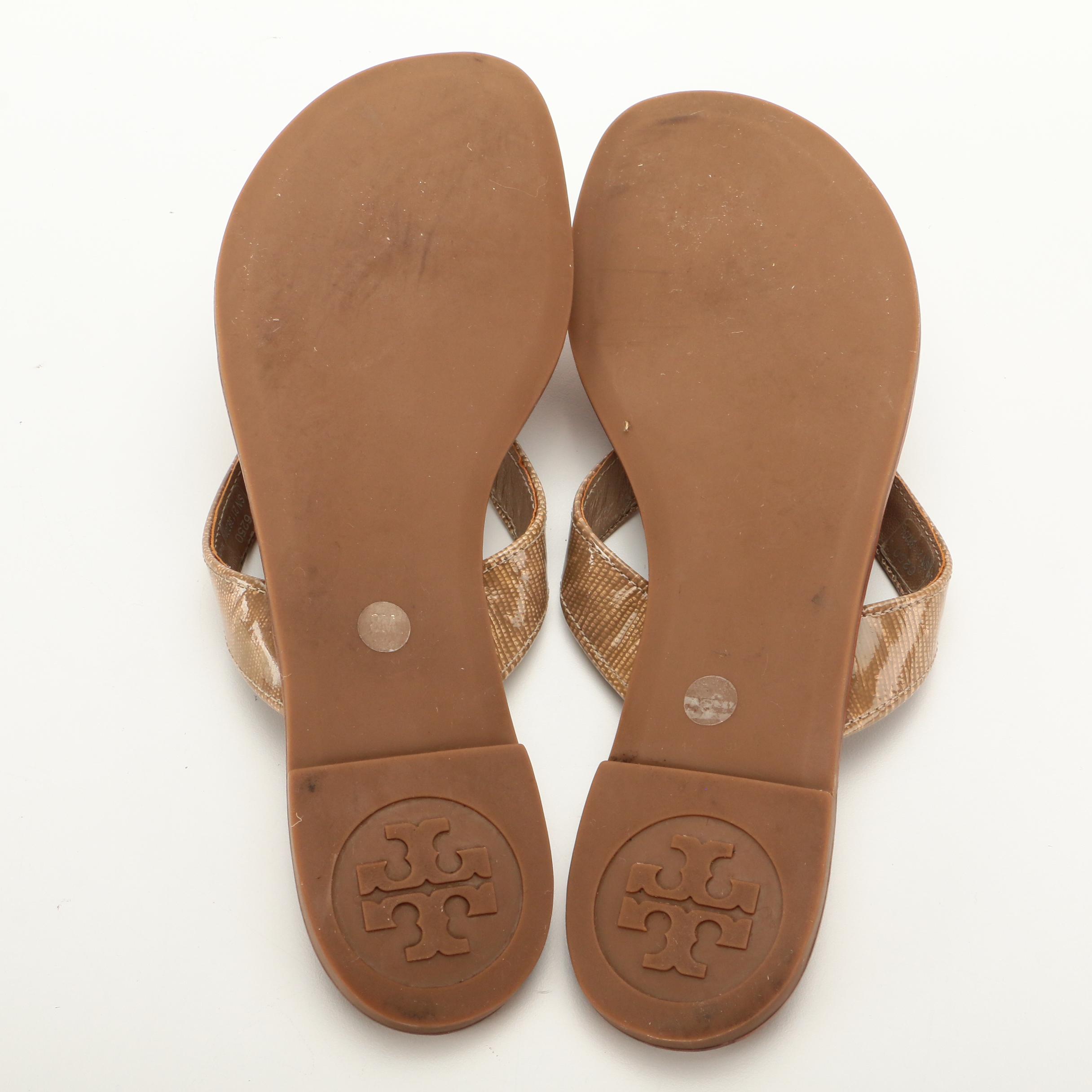 Tory Burch Manon Leather Thong Sandals