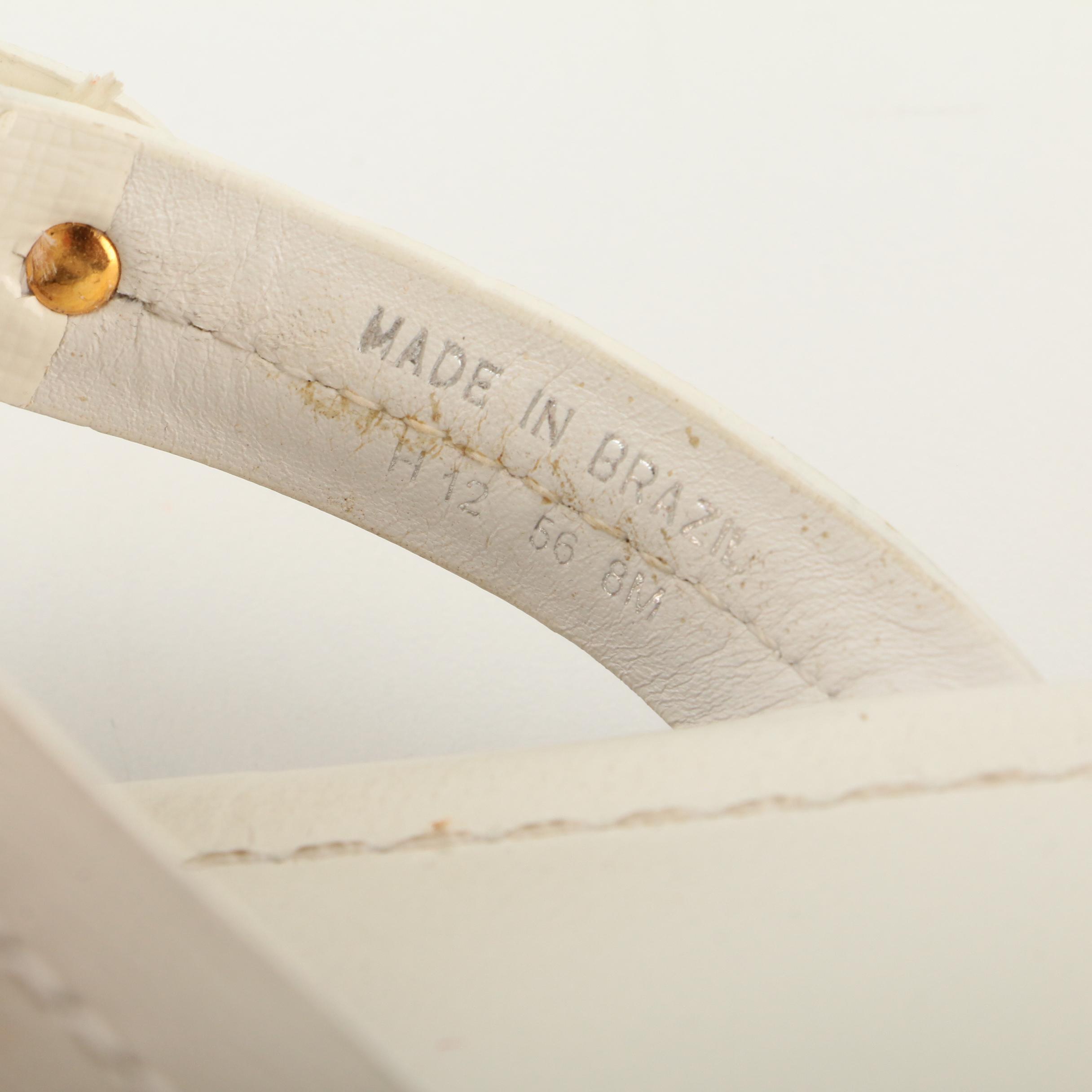 Tory Burch Miller Sandals in White Patent Leather