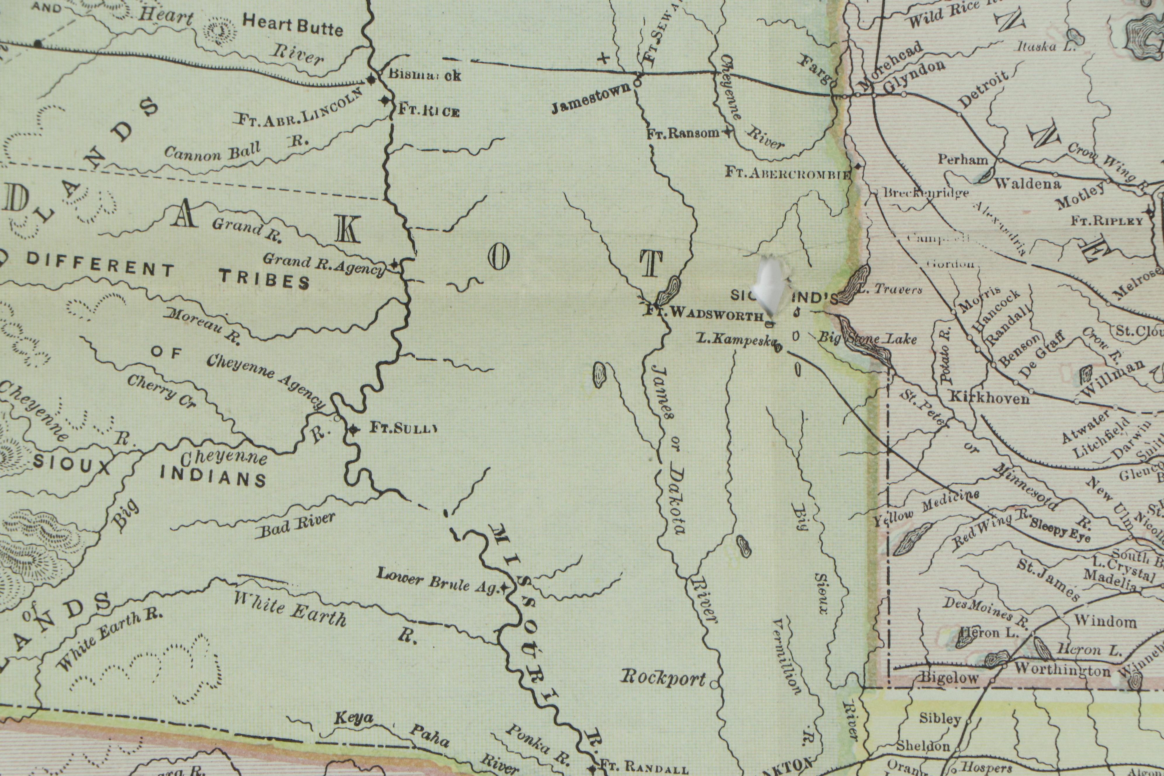 Rand, McNally, & Co. Lithograph Map "New Map of the American Overland Route"