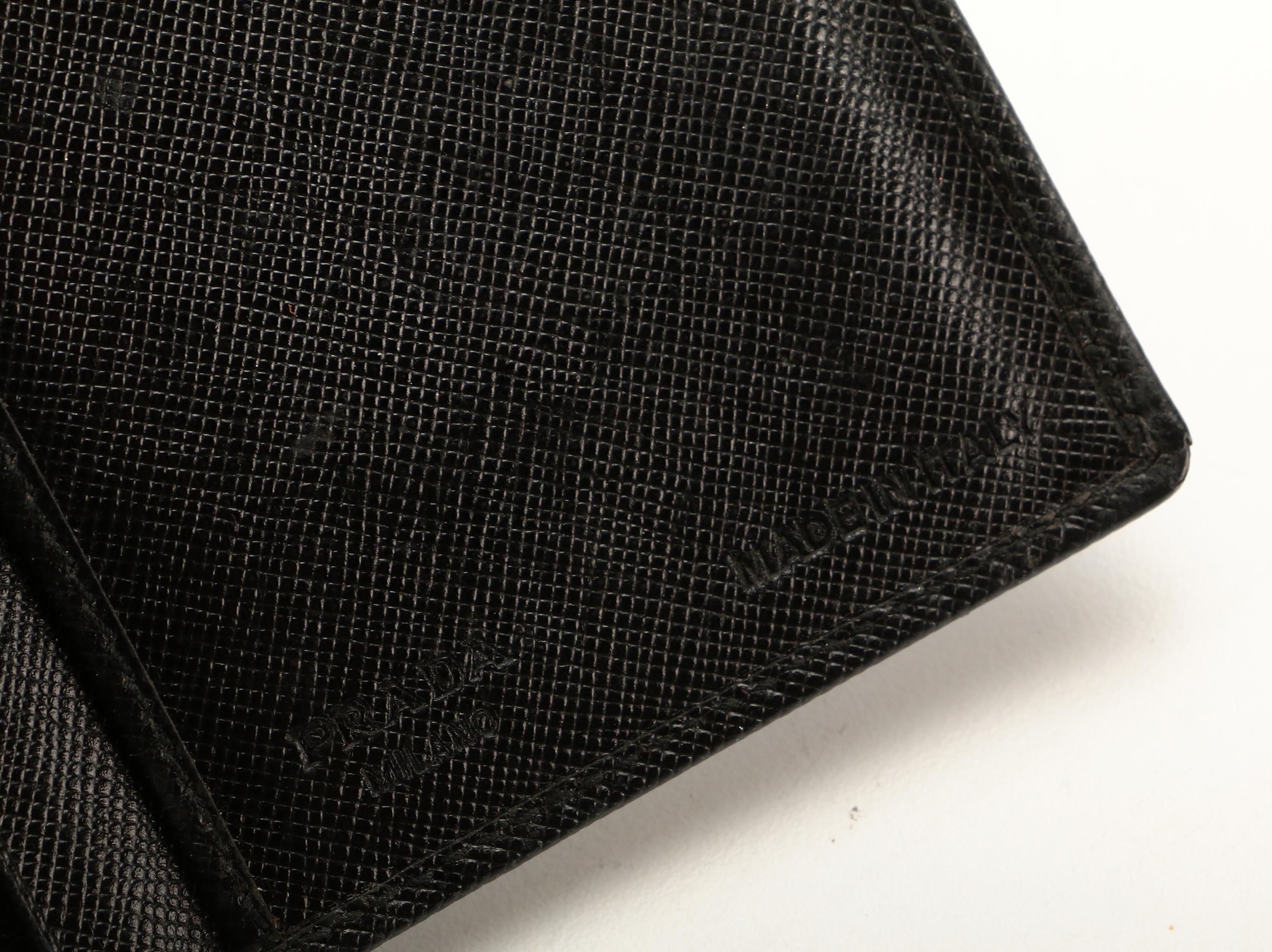 Prada Long Wallet in Black Saffiano Leather