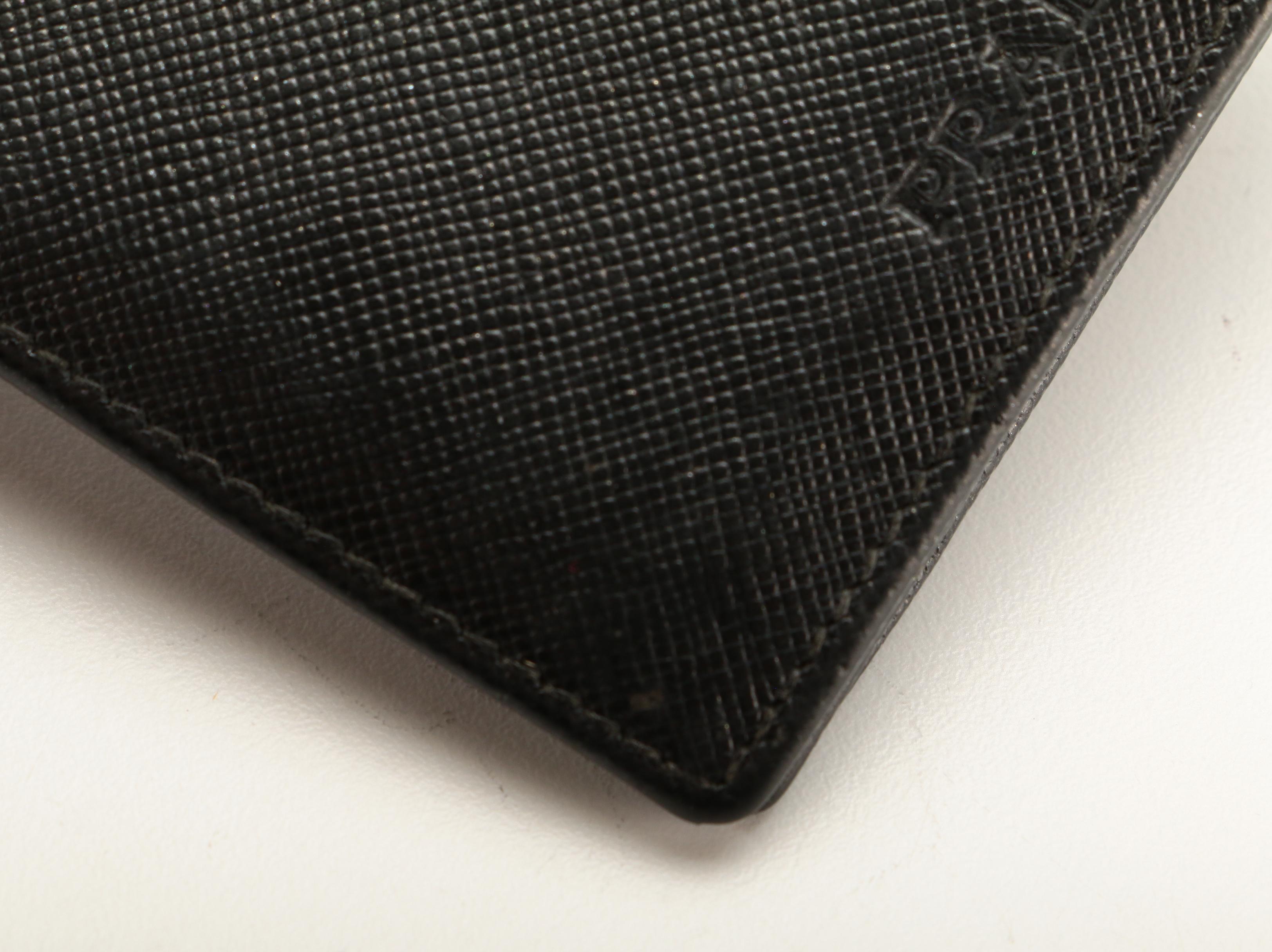 Prada Long Wallet in Black Saffiano Leather
