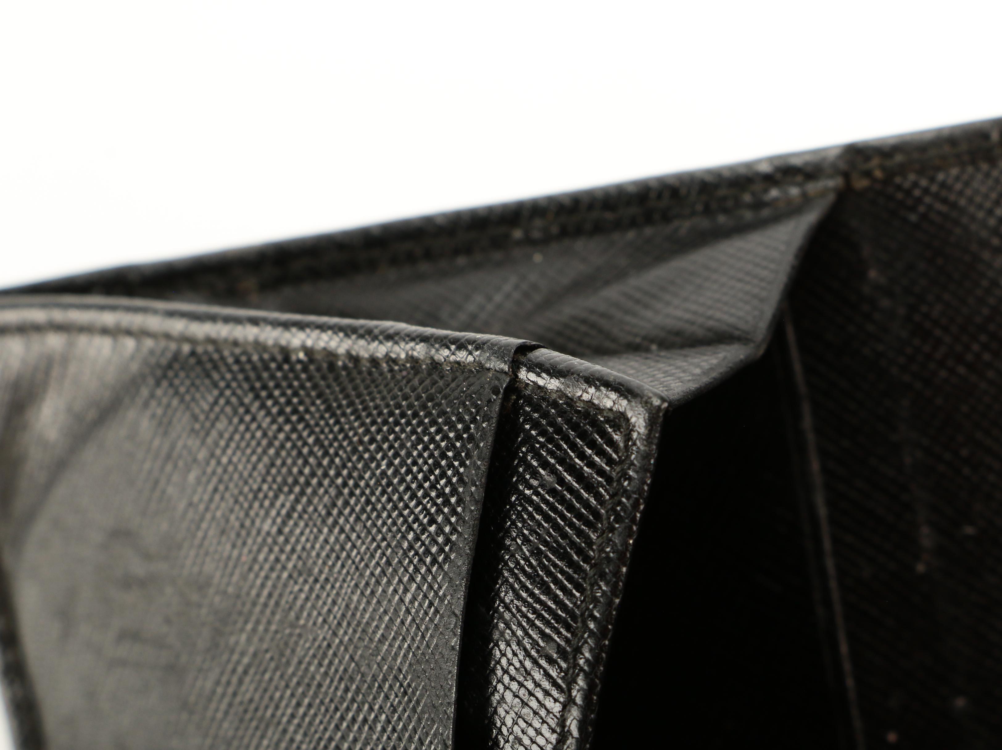 Prada Long Wallet in Black Saffiano Leather