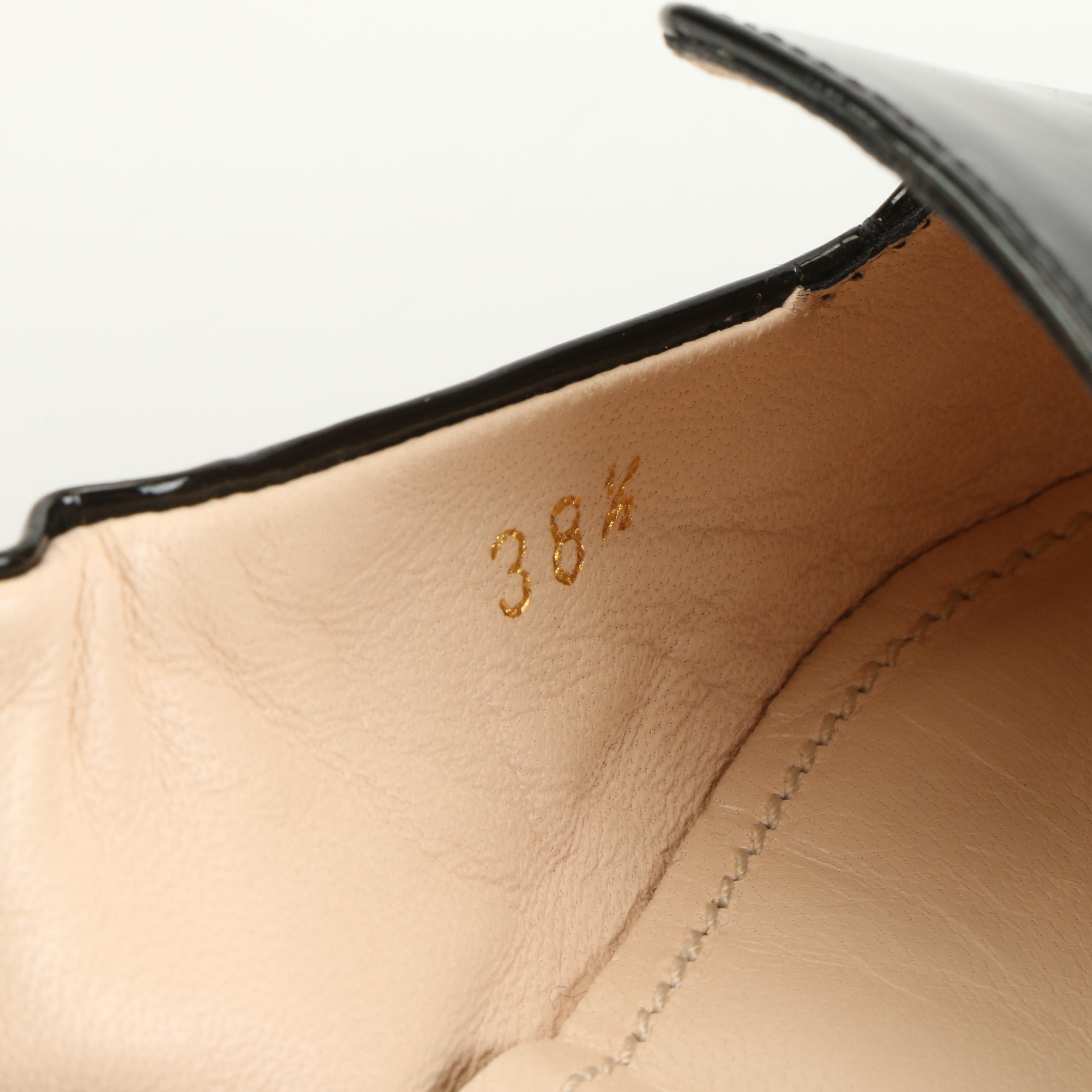 Prada Ballet Flats in Black Patent Leather