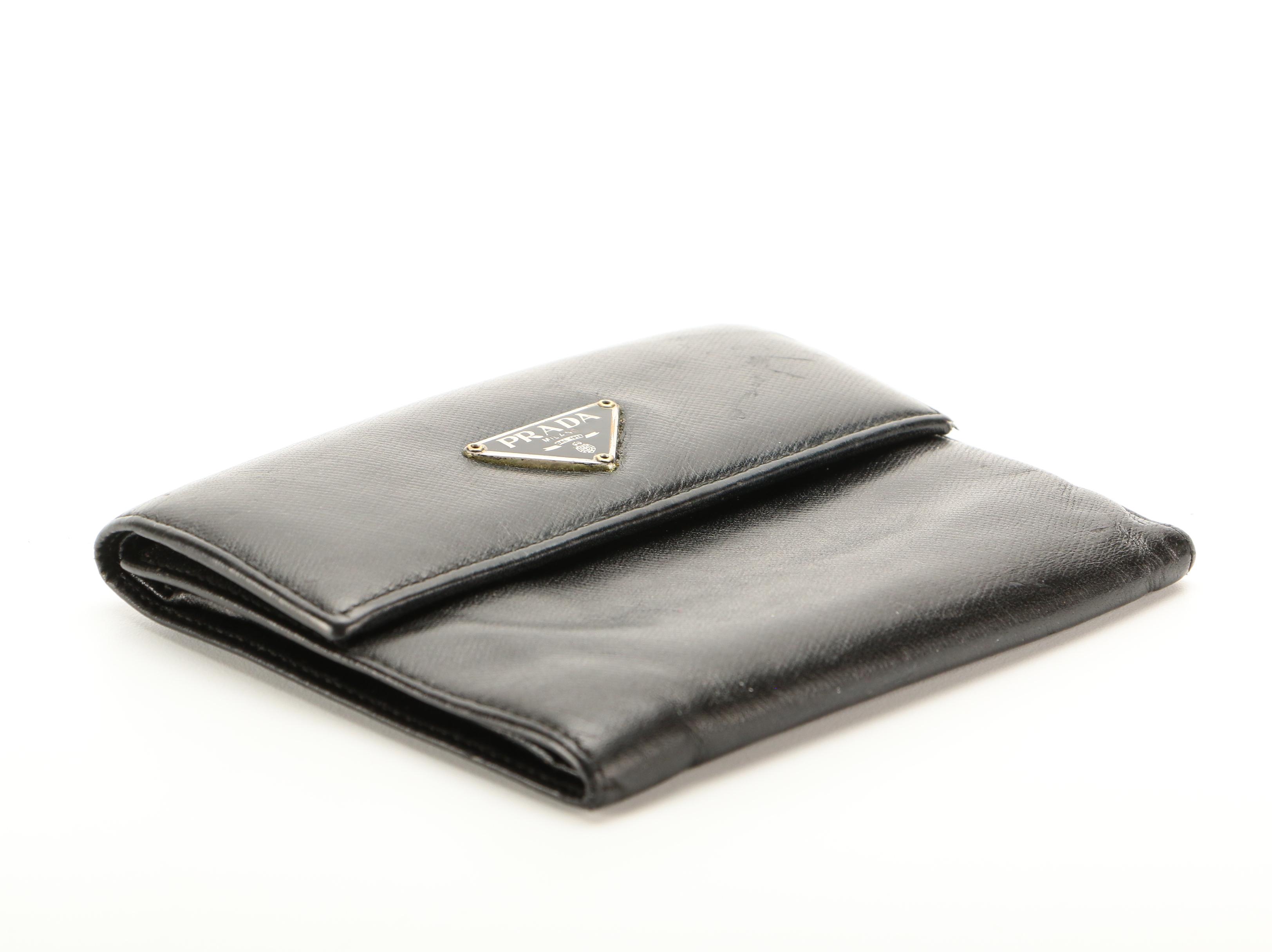 Prada Bifold Wallet in Black Saffiano Leather