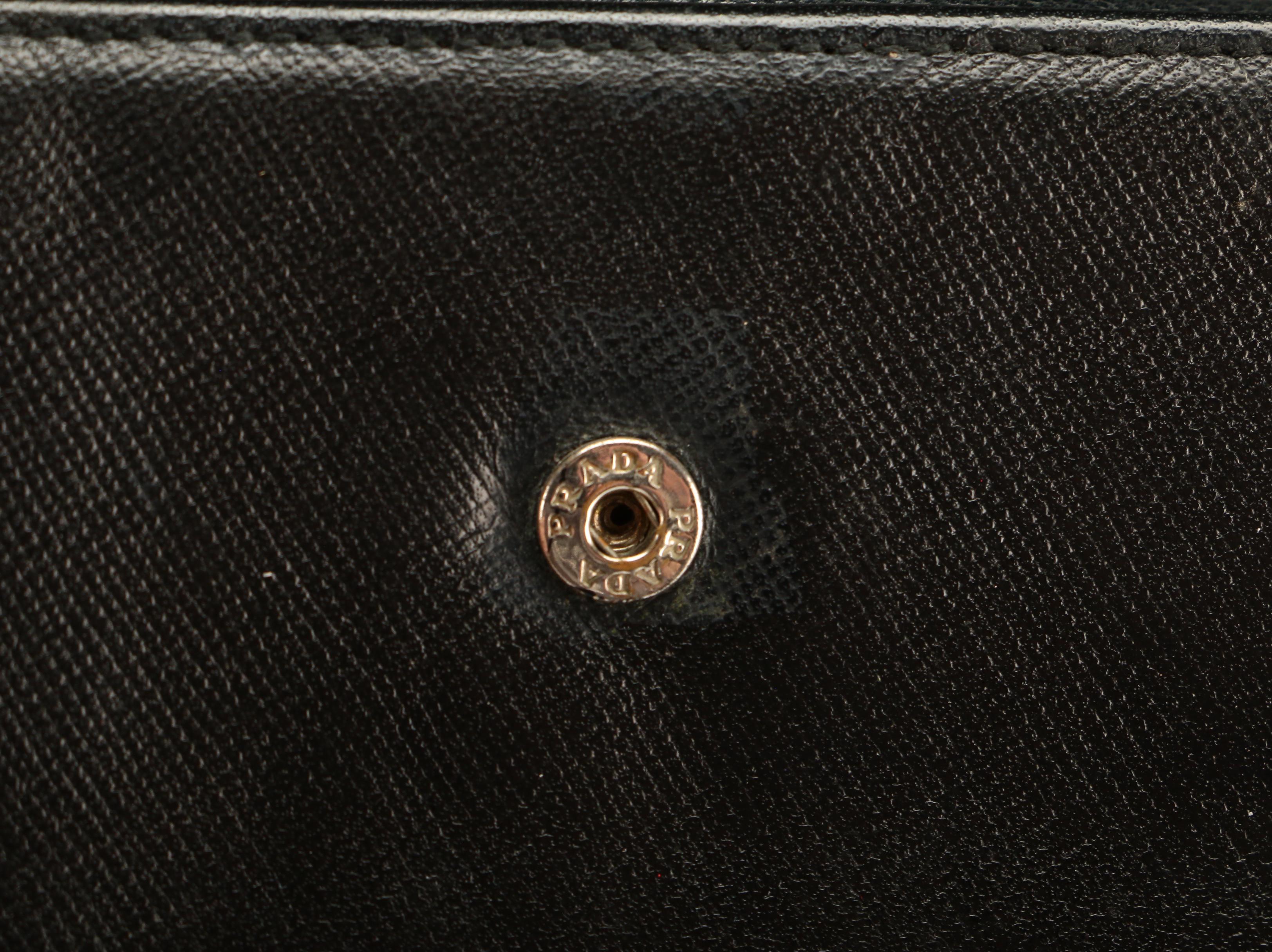 Prada Bifold Wallet in Black Saffiano Leather