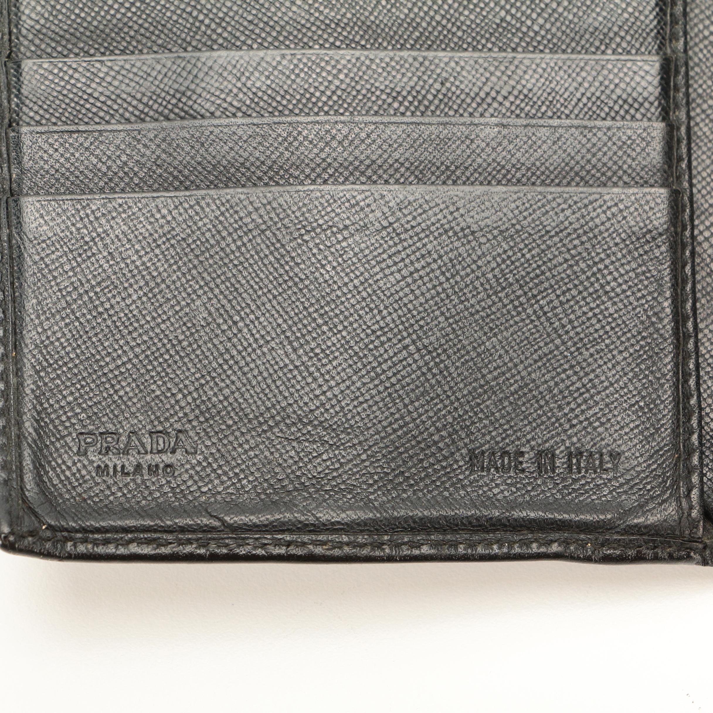 Prada Bifold Wallet in Black Saffiano Leather
