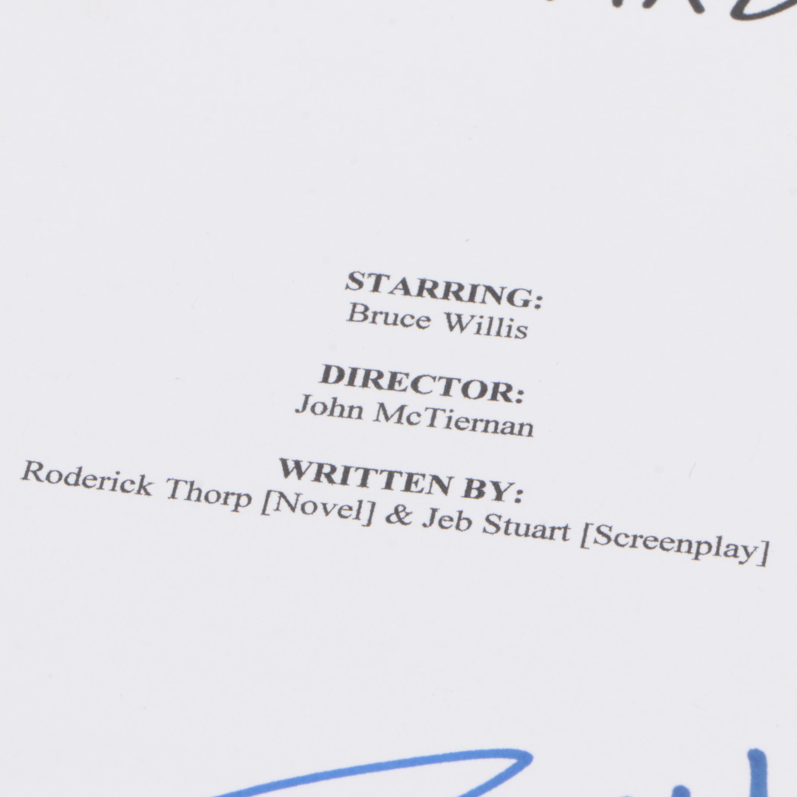 Bruce Willis Signed "Die Hard" Movie Script Copy, COA
