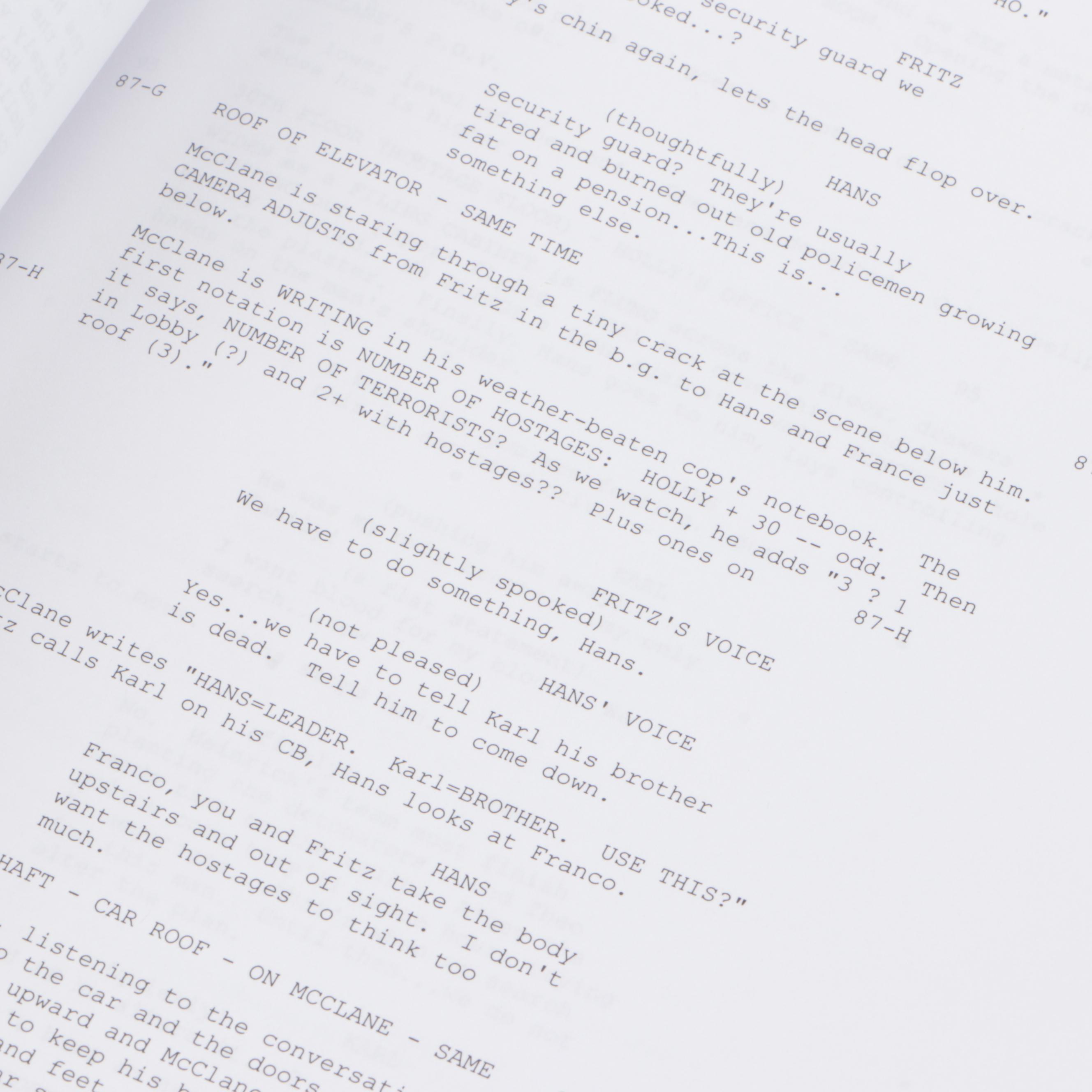 Bruce Willis Signed "Die Hard" Movie Script Copy, COA