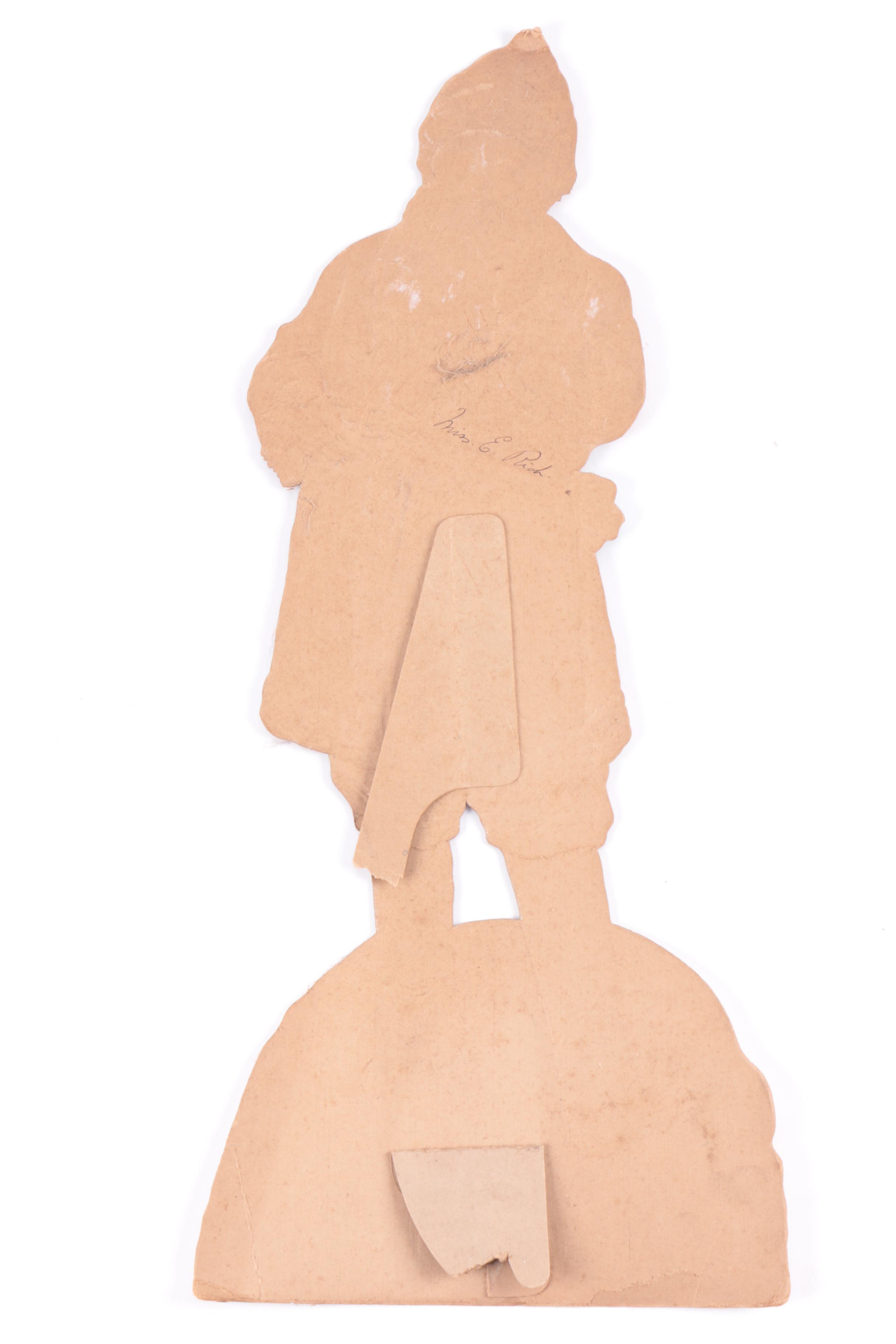 Pressed Cardboard "Merry Christmas" Santa Claus Decoration