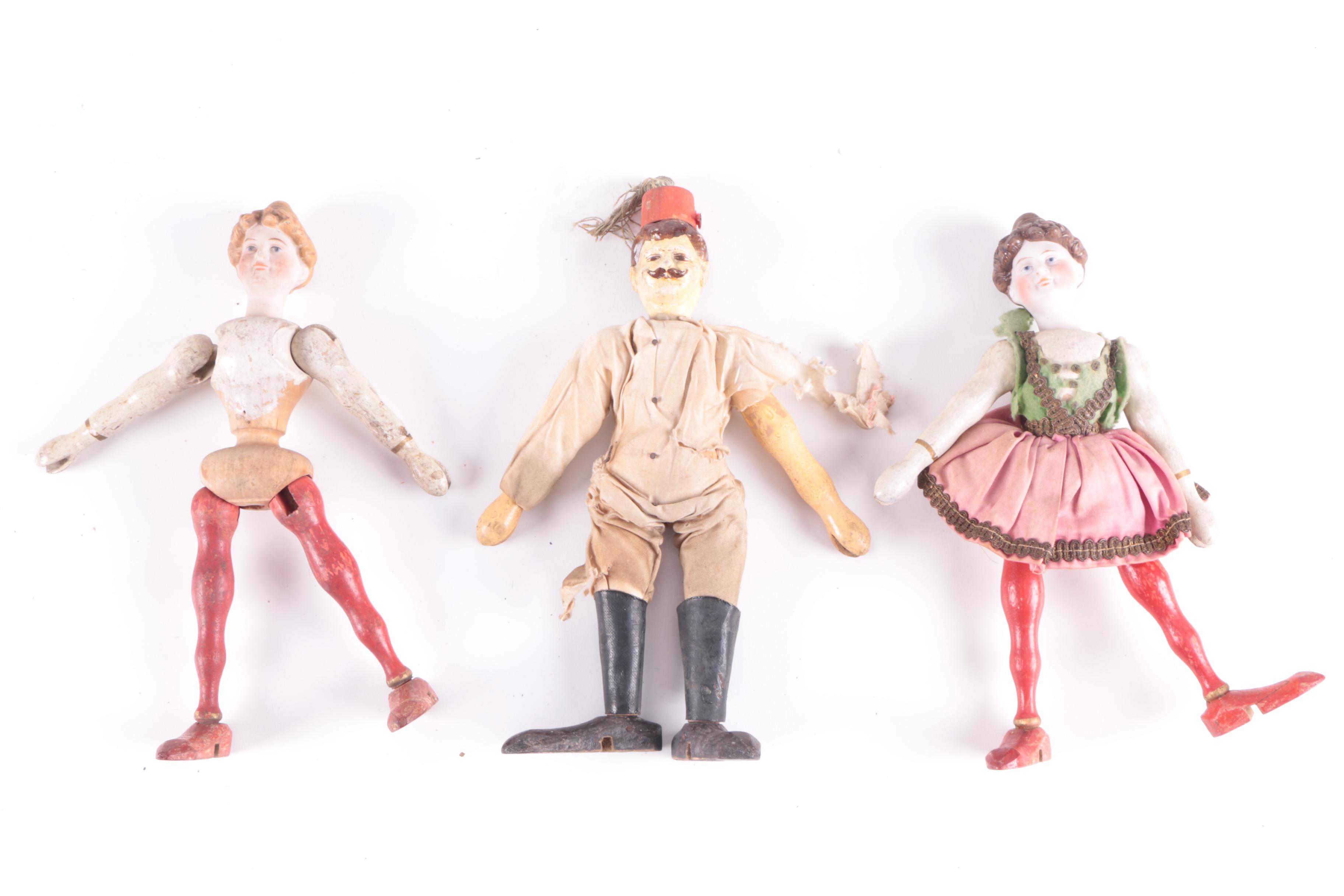 Schoenhut "Humpty Dumpty Circus" Animals and Circus Performers, Early 20th C.