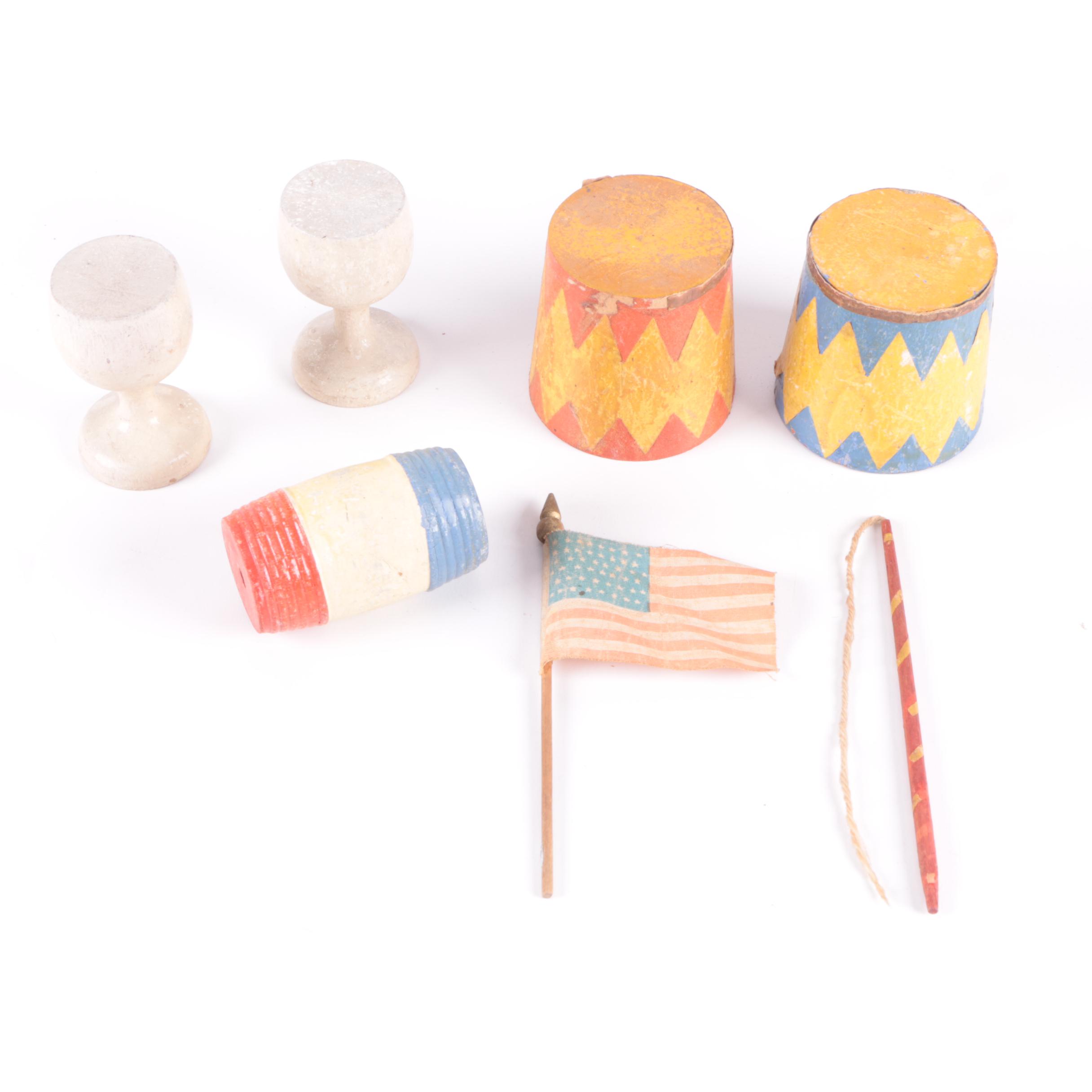 Schoenhut "Humpty Dumpty Circus" Animals and Circus Performers, Early 20th C.