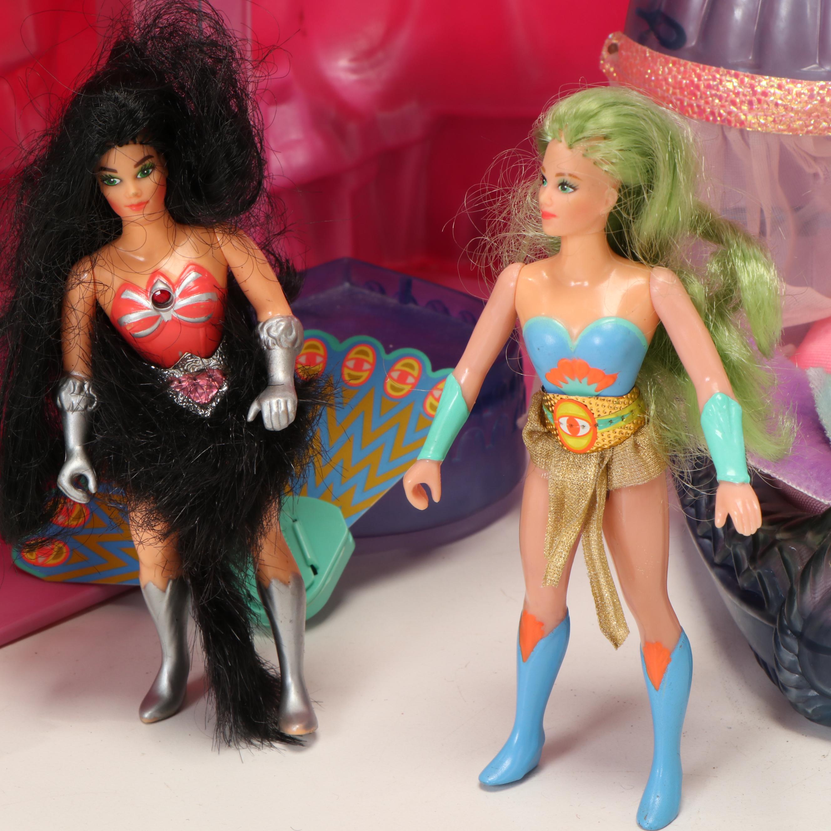 Mattel She-Ra Crystal Castle, Crystal Falls Fountain, Sea Harp and Dolls