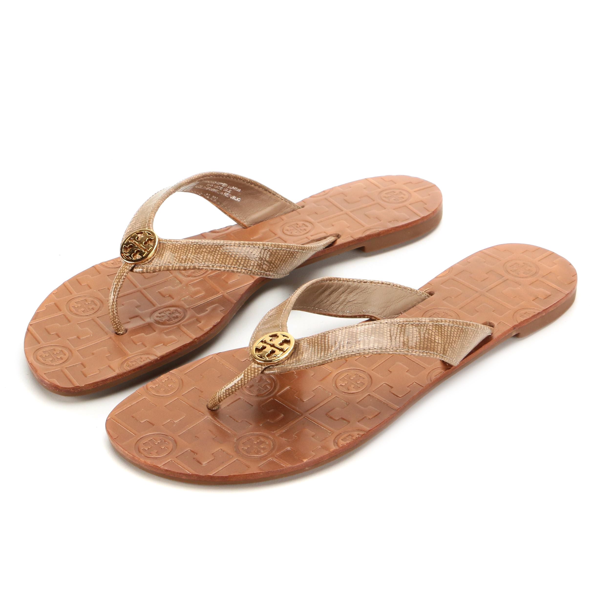 Tory Burch Manon Leather Thong Sandals