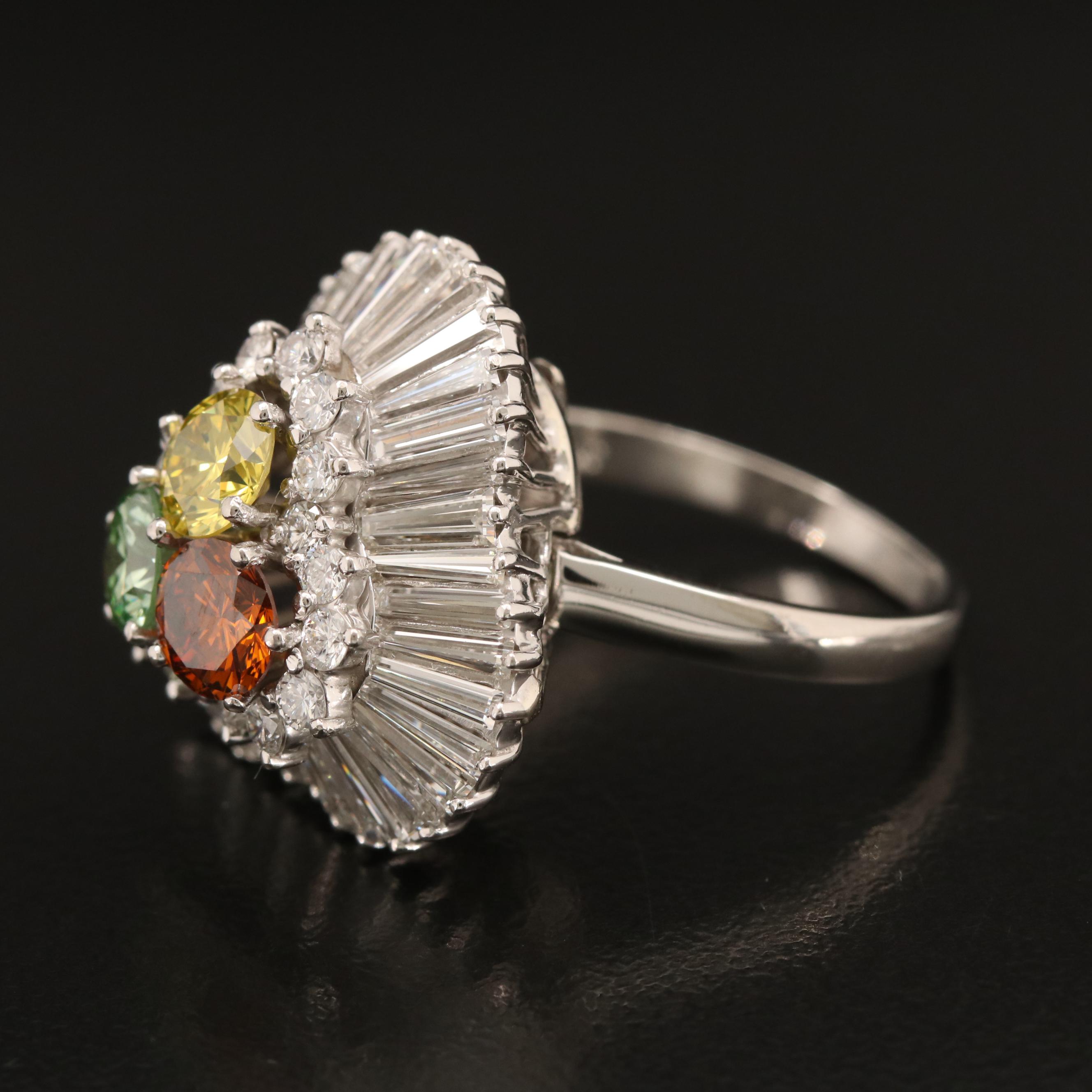 Ring-Dant Platinum 6.17 CTW Diamond Converter Ring