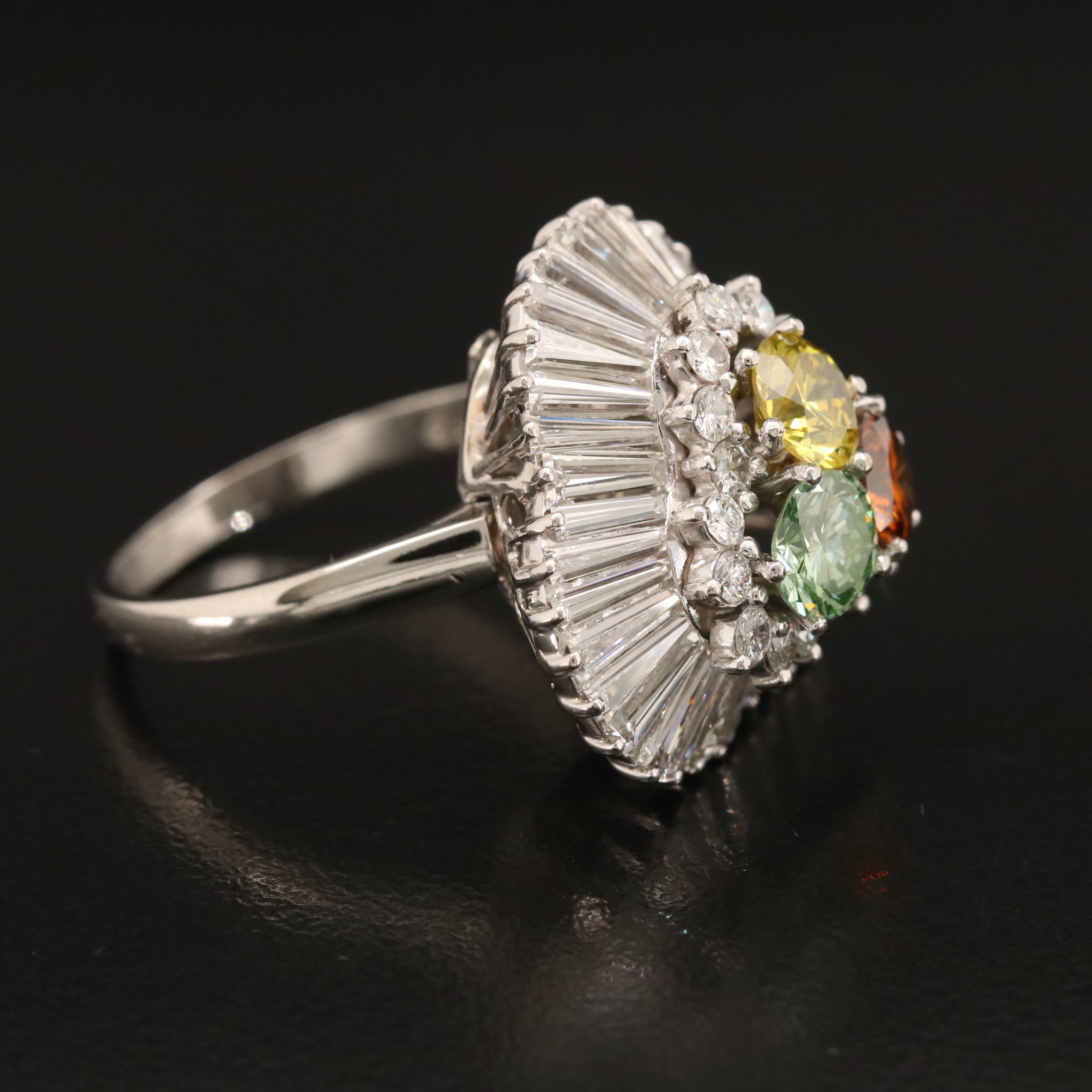 Ring-Dant Platinum 6.17 CTW Diamond Converter Ring