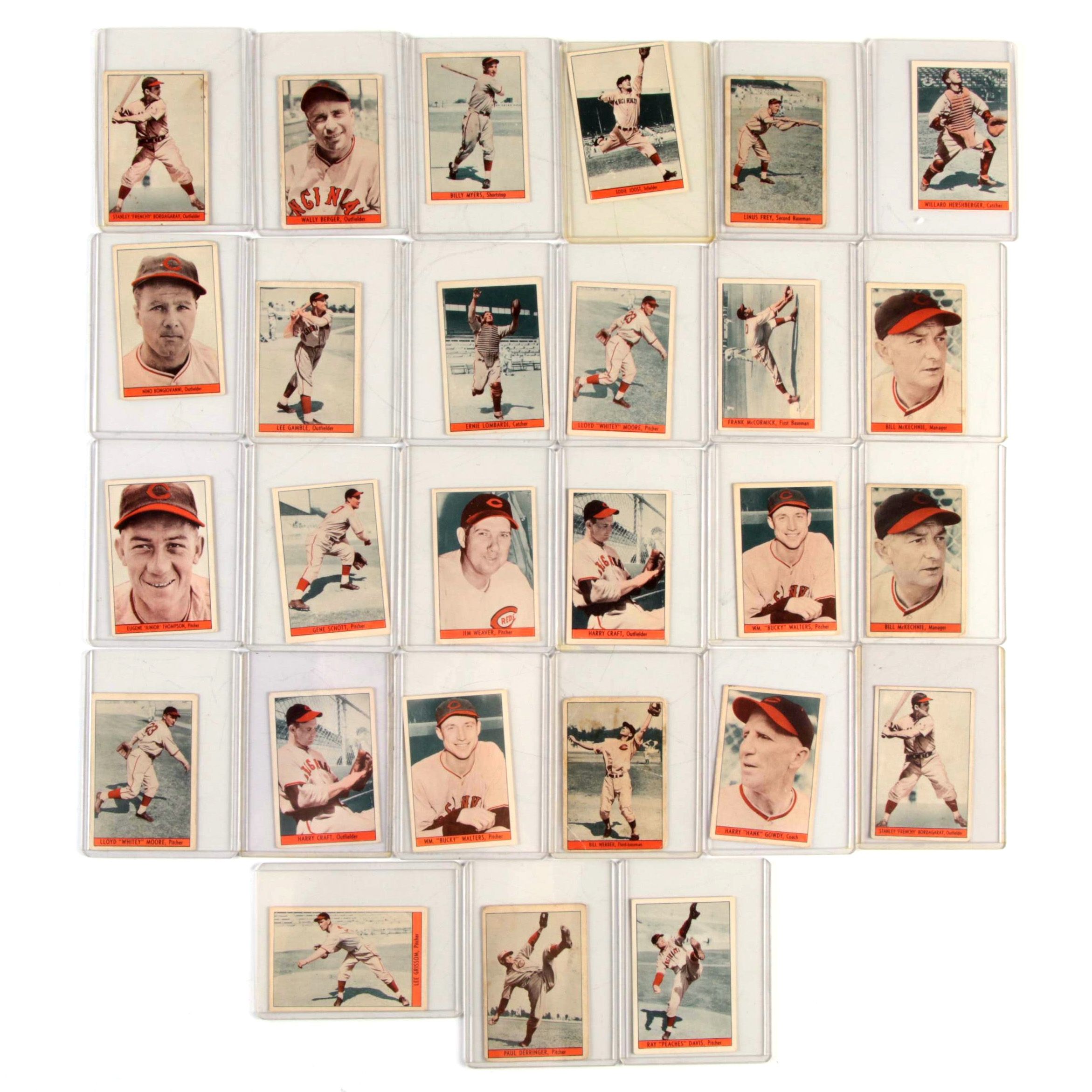 1938-39 Cincinnati Reds Team Issue W711-1 Baseball Cards