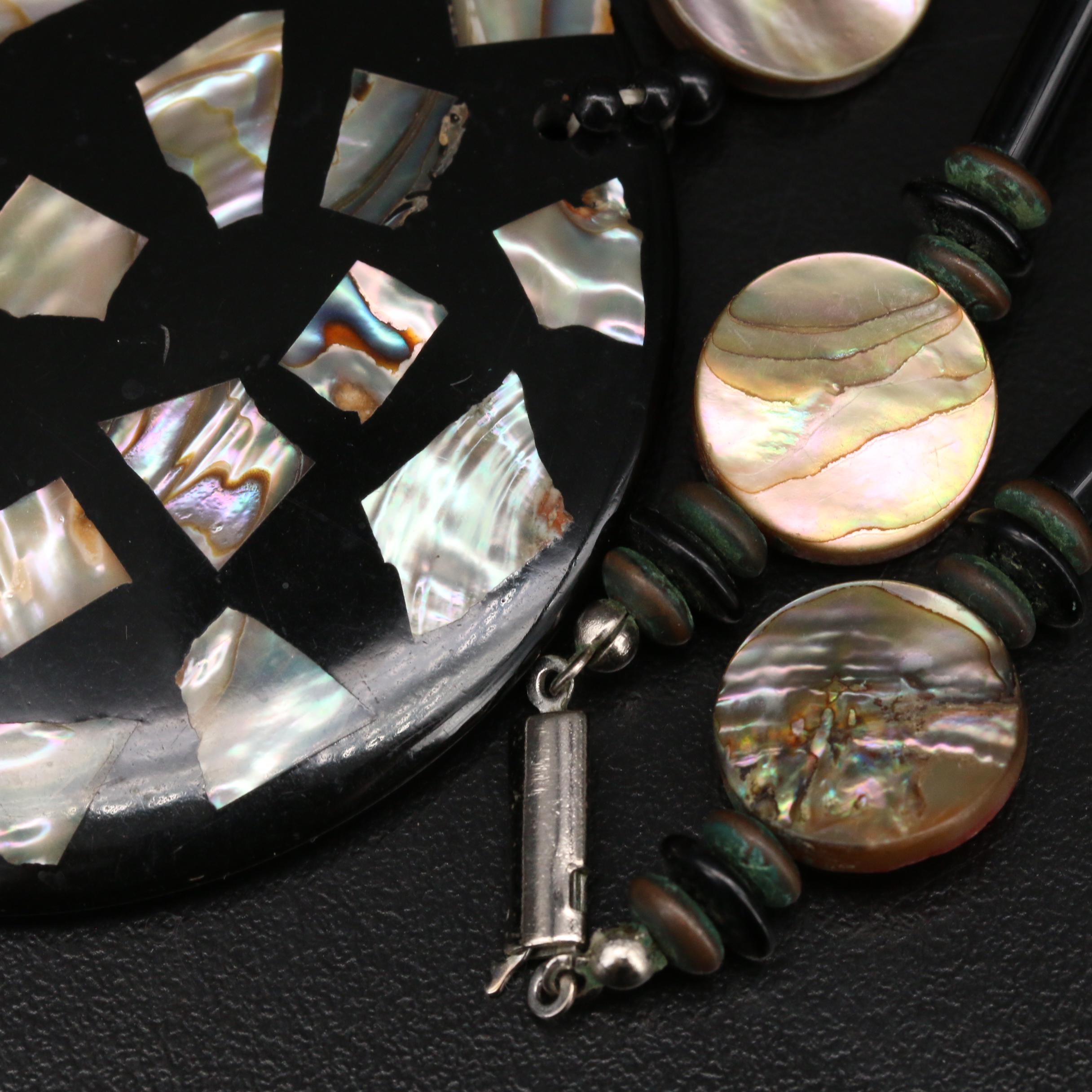 Bracelets and Necklaces with Abalone and Mother of Pearl