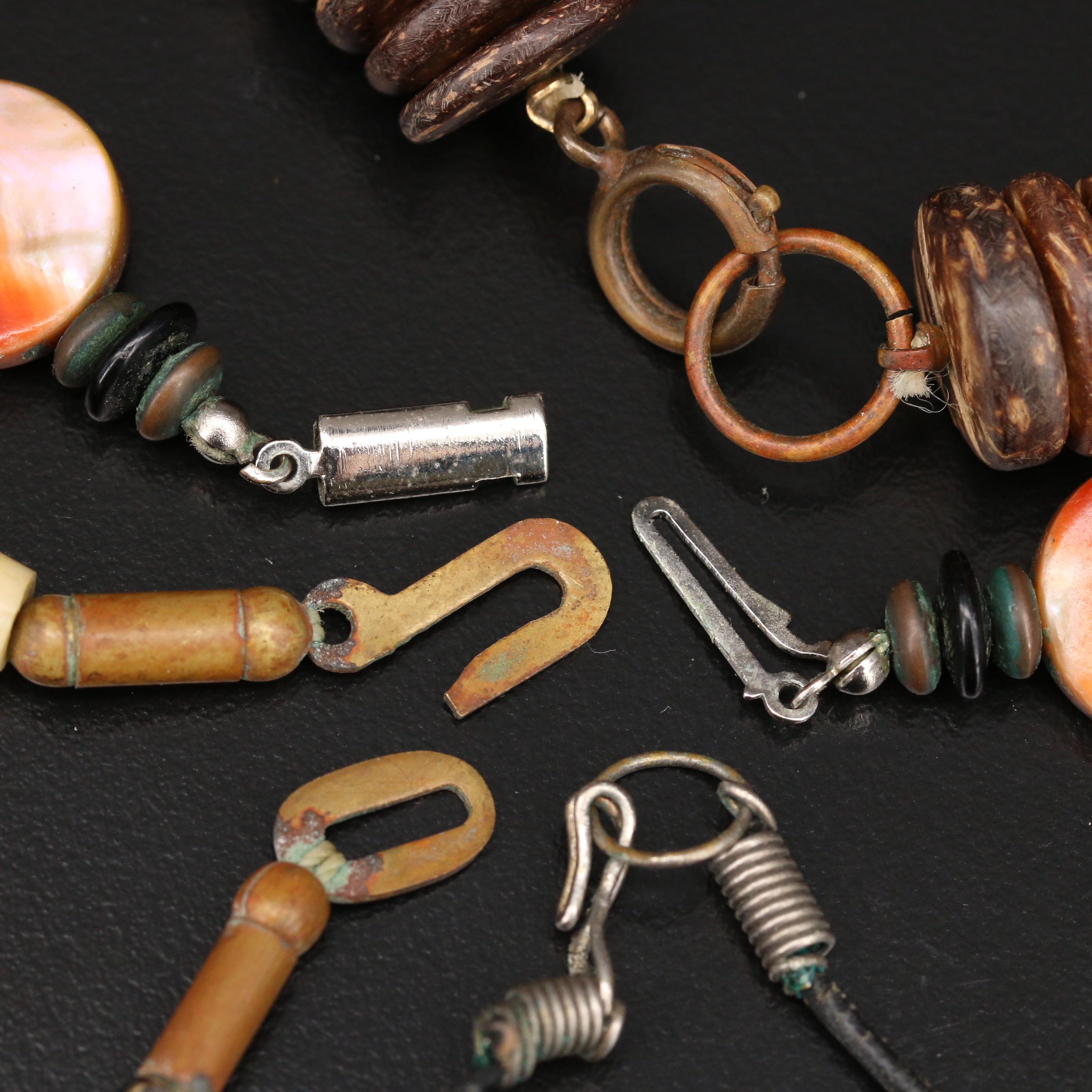 Bracelets and Necklaces with Abalone and Mother of Pearl