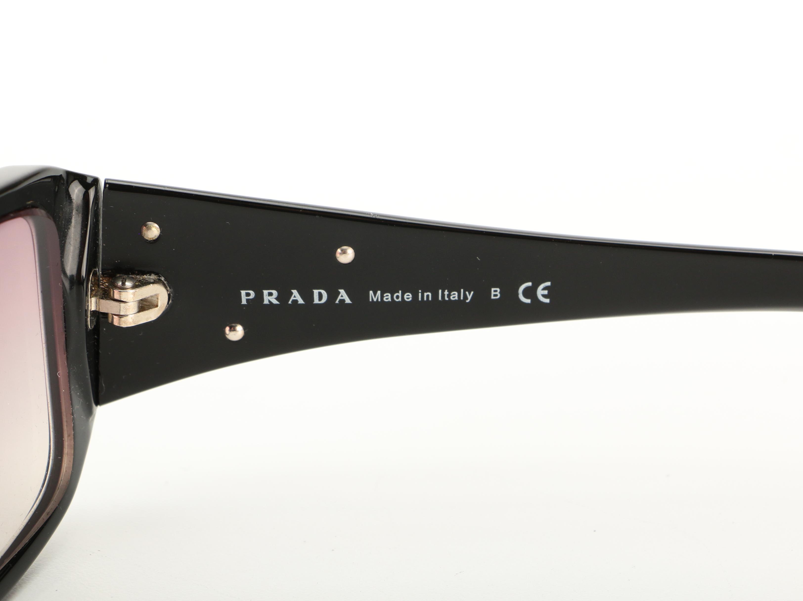 Prada SPR 16L Rectangular Prescription Sunglasses with Case