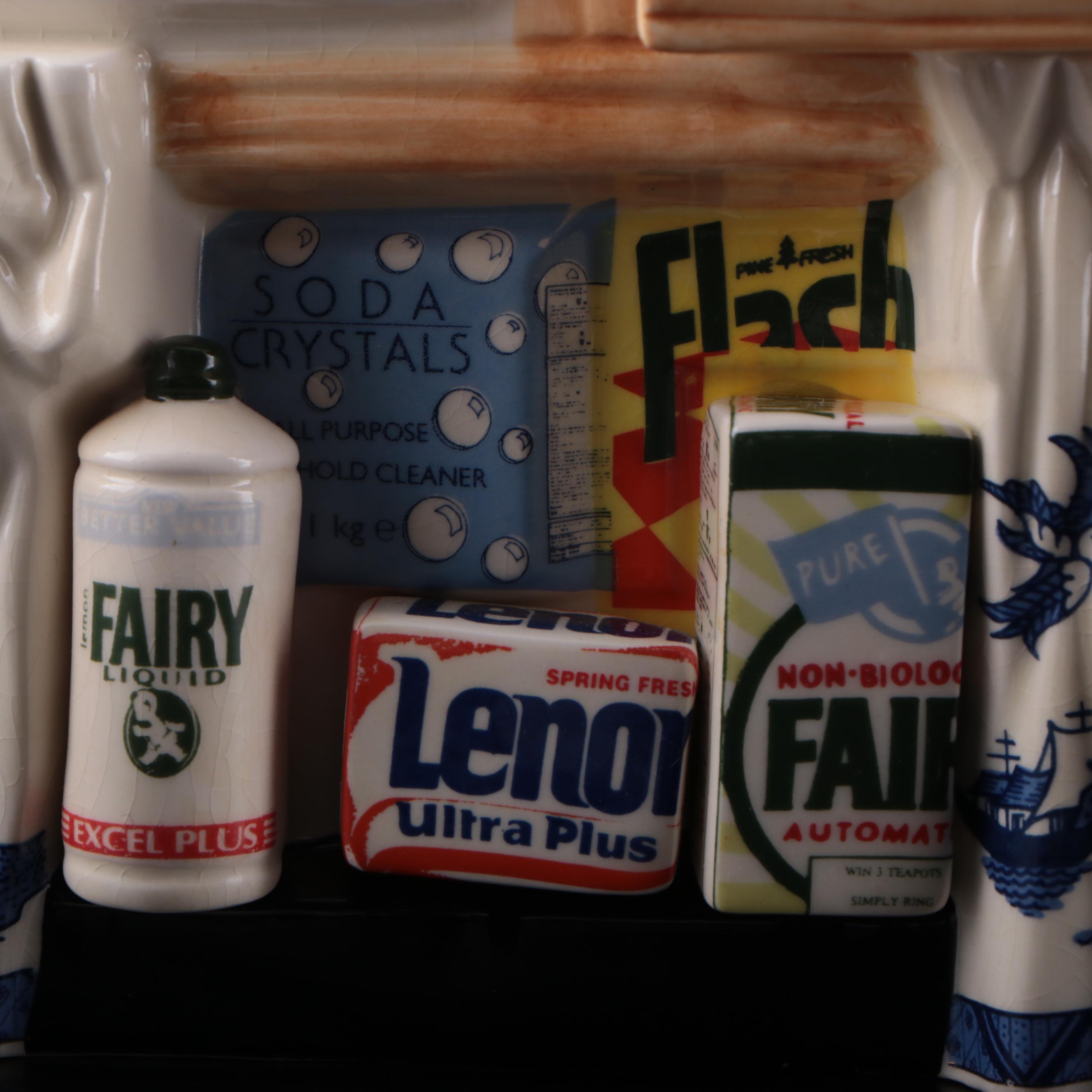 Paul Cardew Blue Willow Kitchen Wash Basin Ceramic Teapot, Late 20th Century