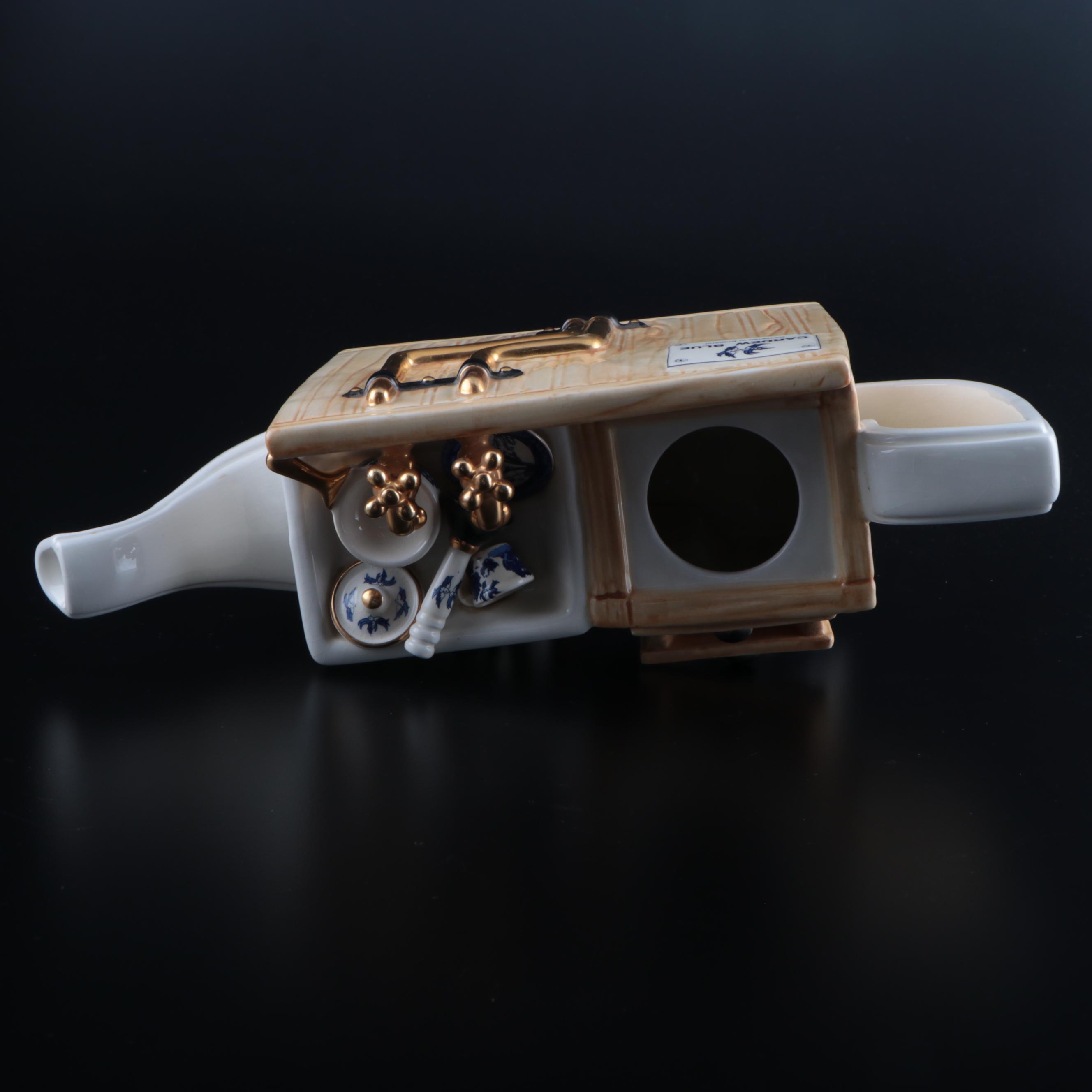 Paul Cardew Blue Willow Kitchen Wash Basin Ceramic Teapot, Late 20th Century