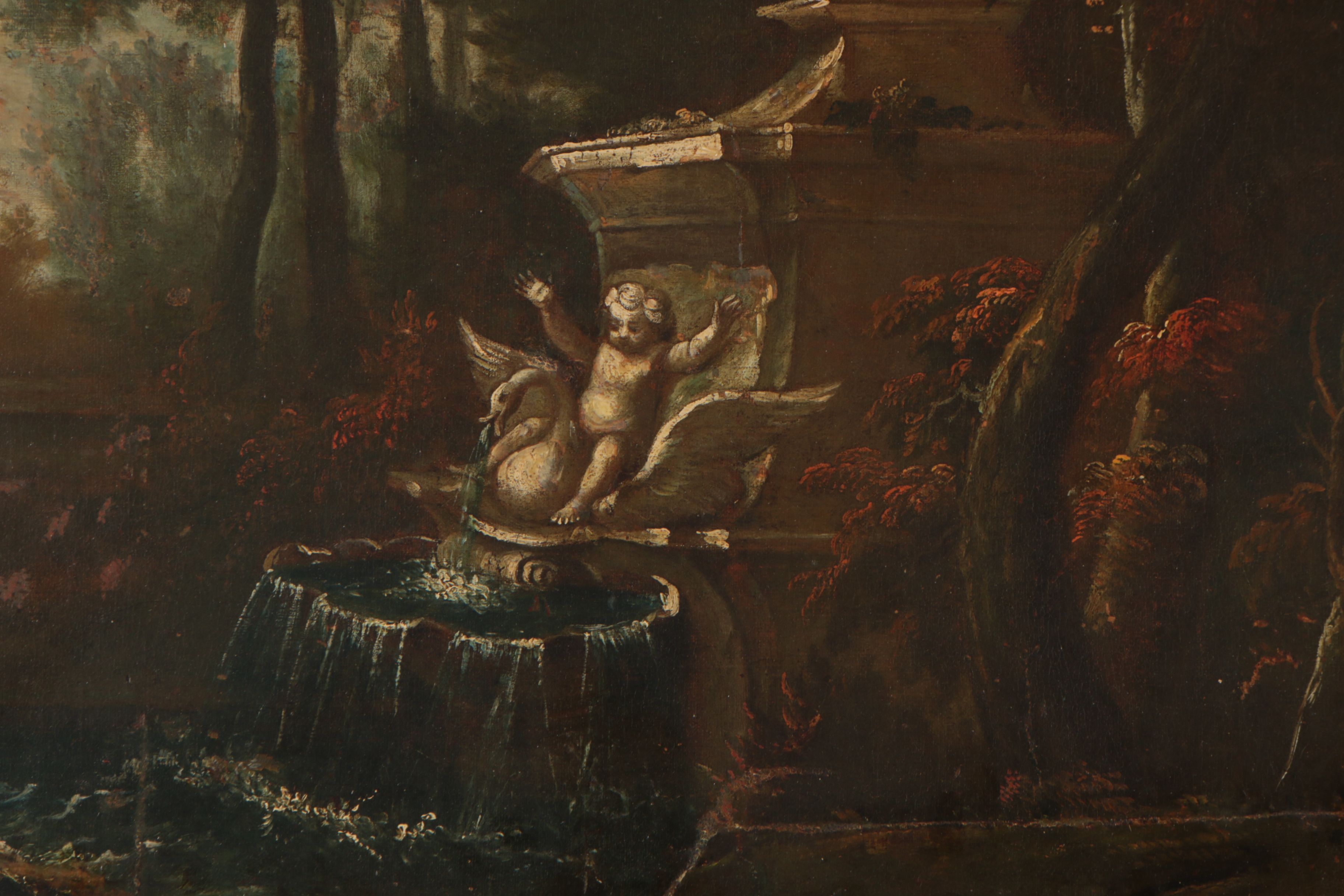 School of Nicolas Poussin Landscape Oil Painting, 17th Century