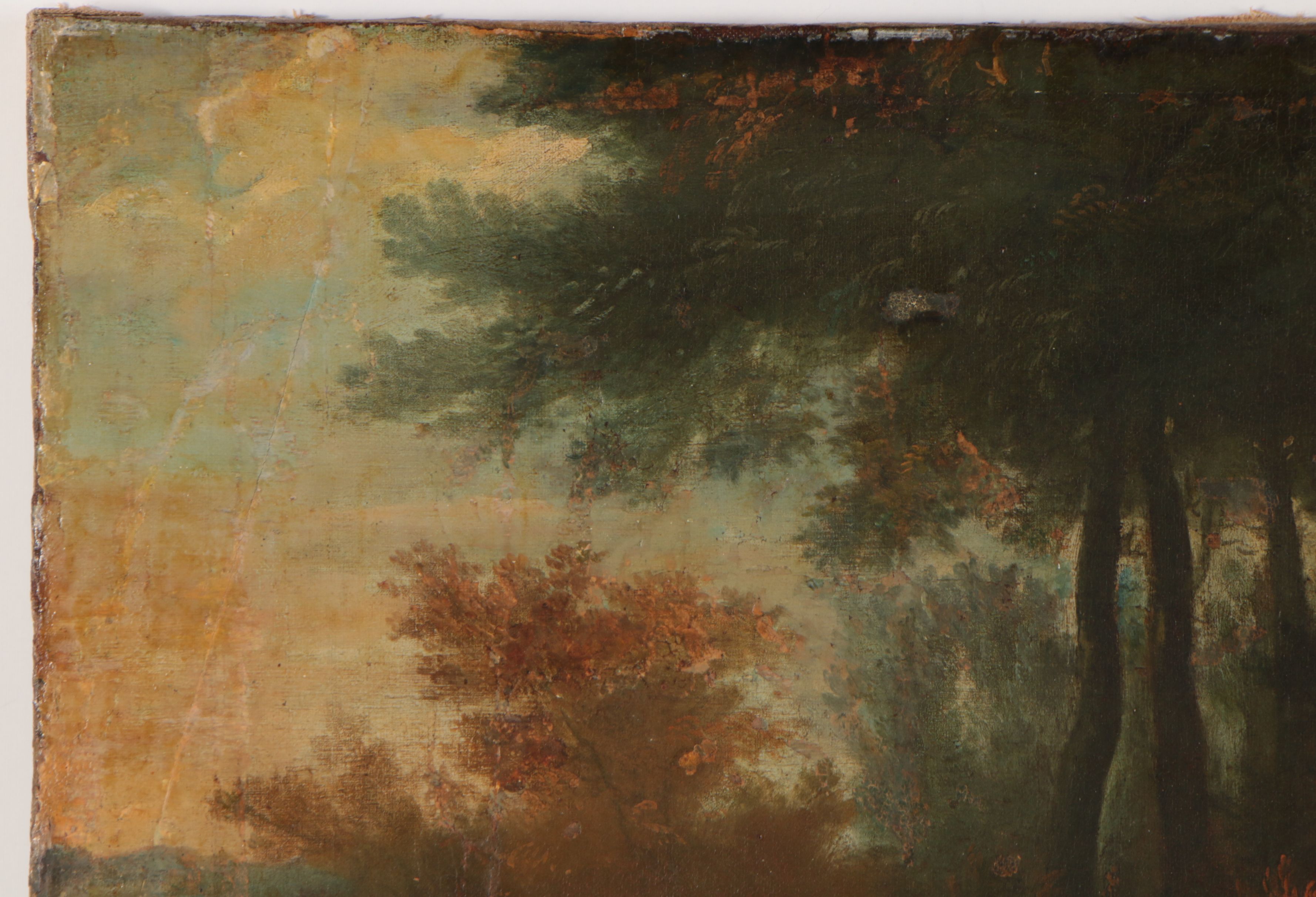 School of Nicolas Poussin Landscape Oil Painting, 17th Century