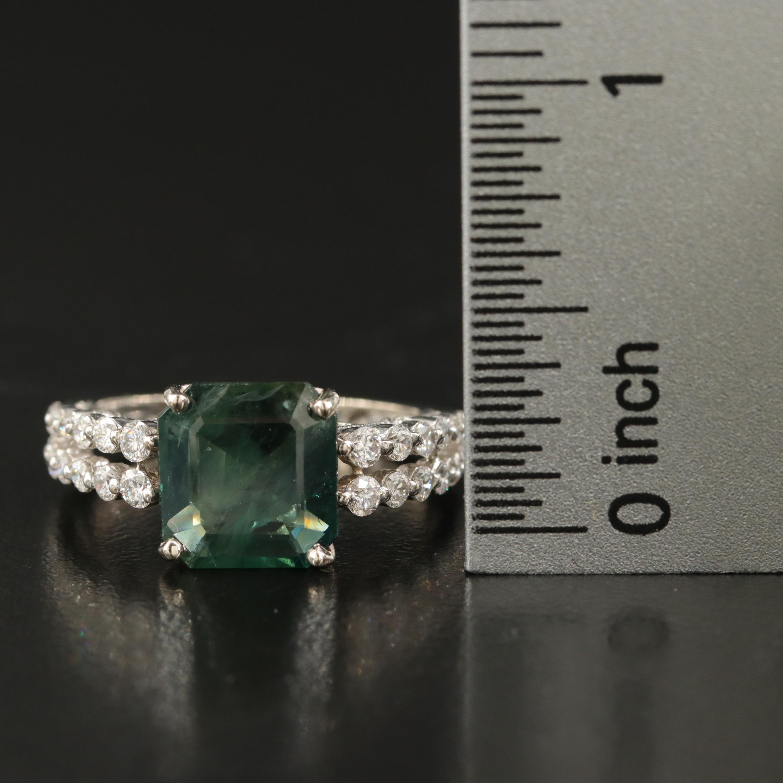 14K 4.83 CT Sapphire and Diamond Ring