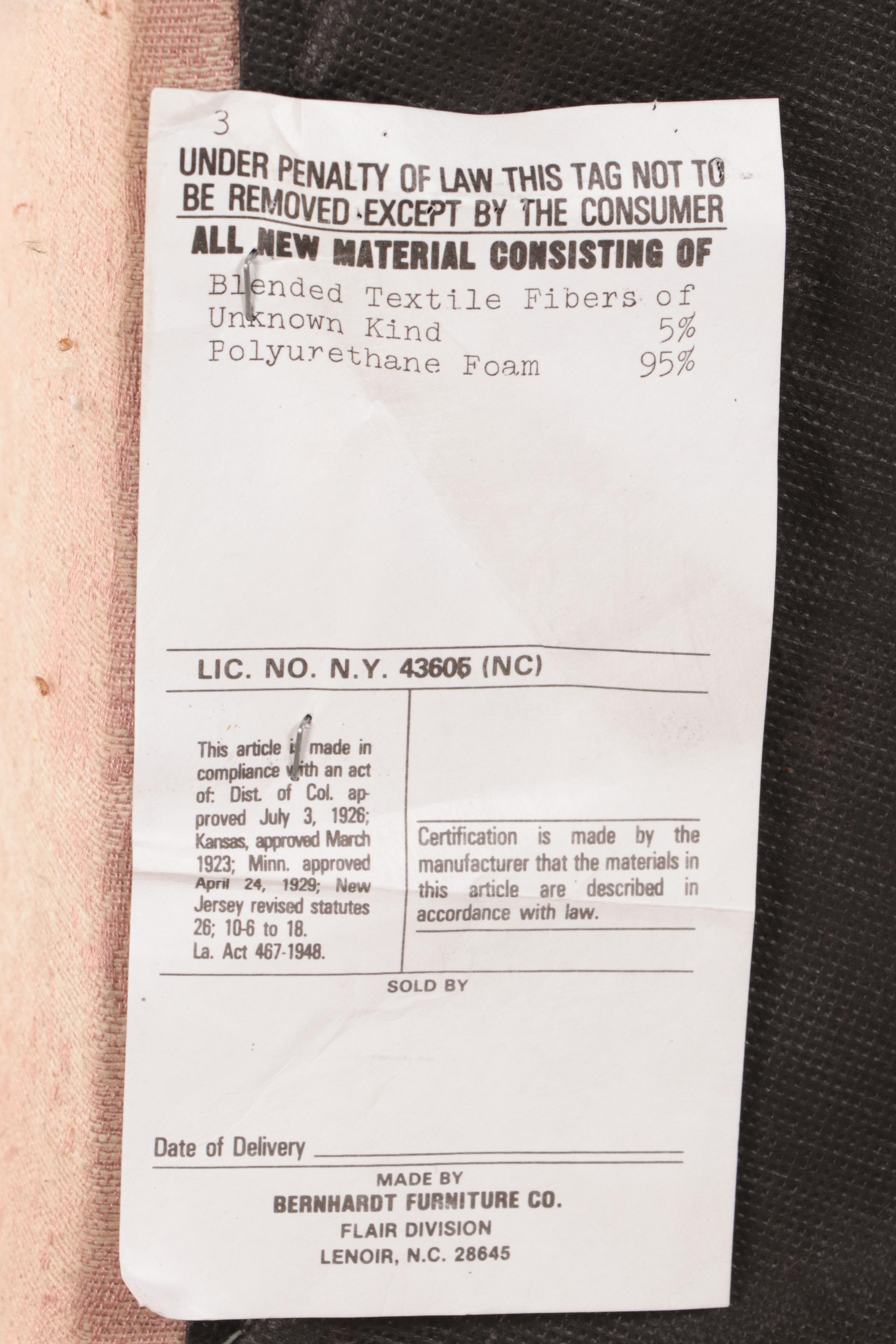 Bernhardt Flair Division Serpentine Sectional after Milo Baughman and Tables