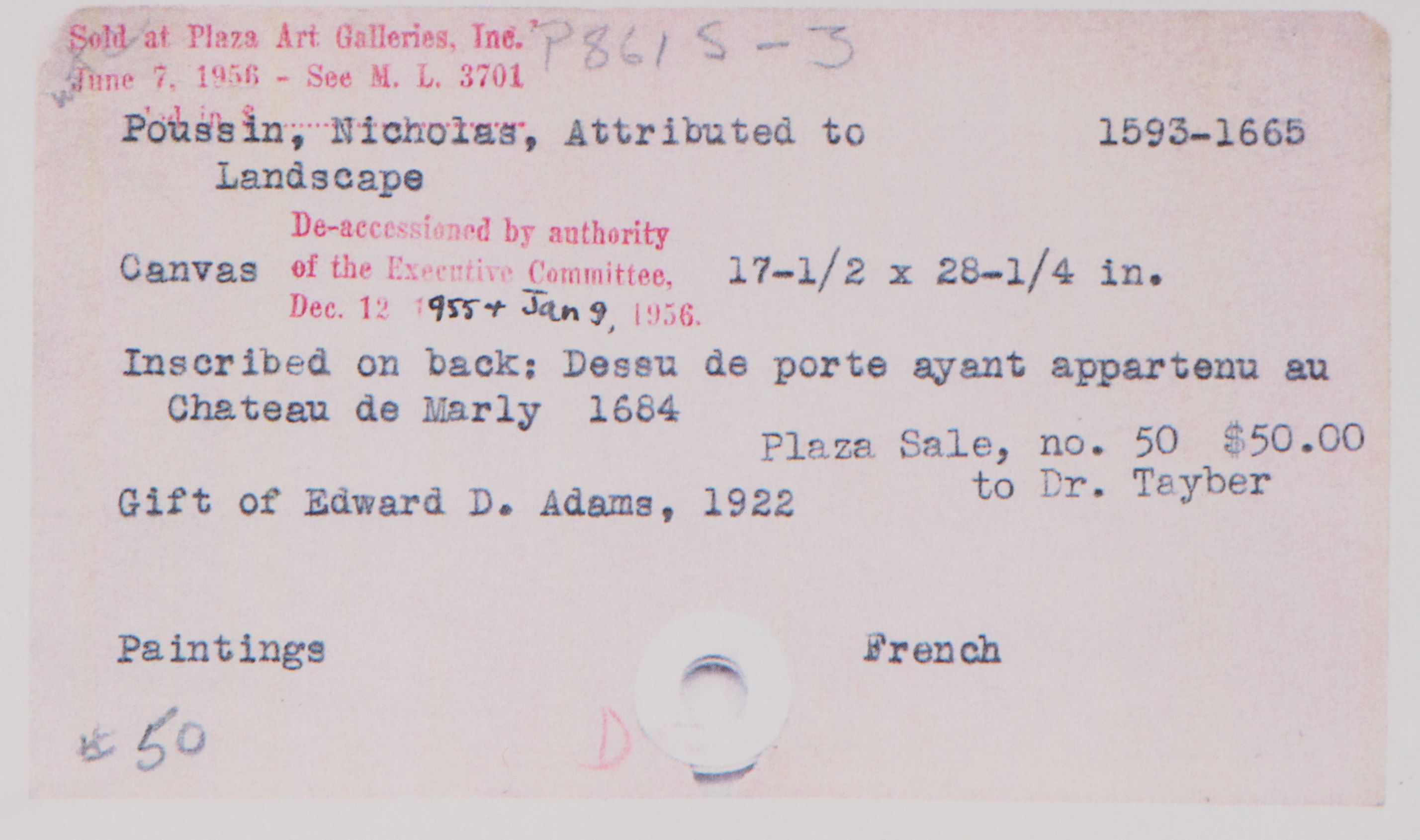 School of Nicolas Poussin Landscape Oil Painting, 17th Century