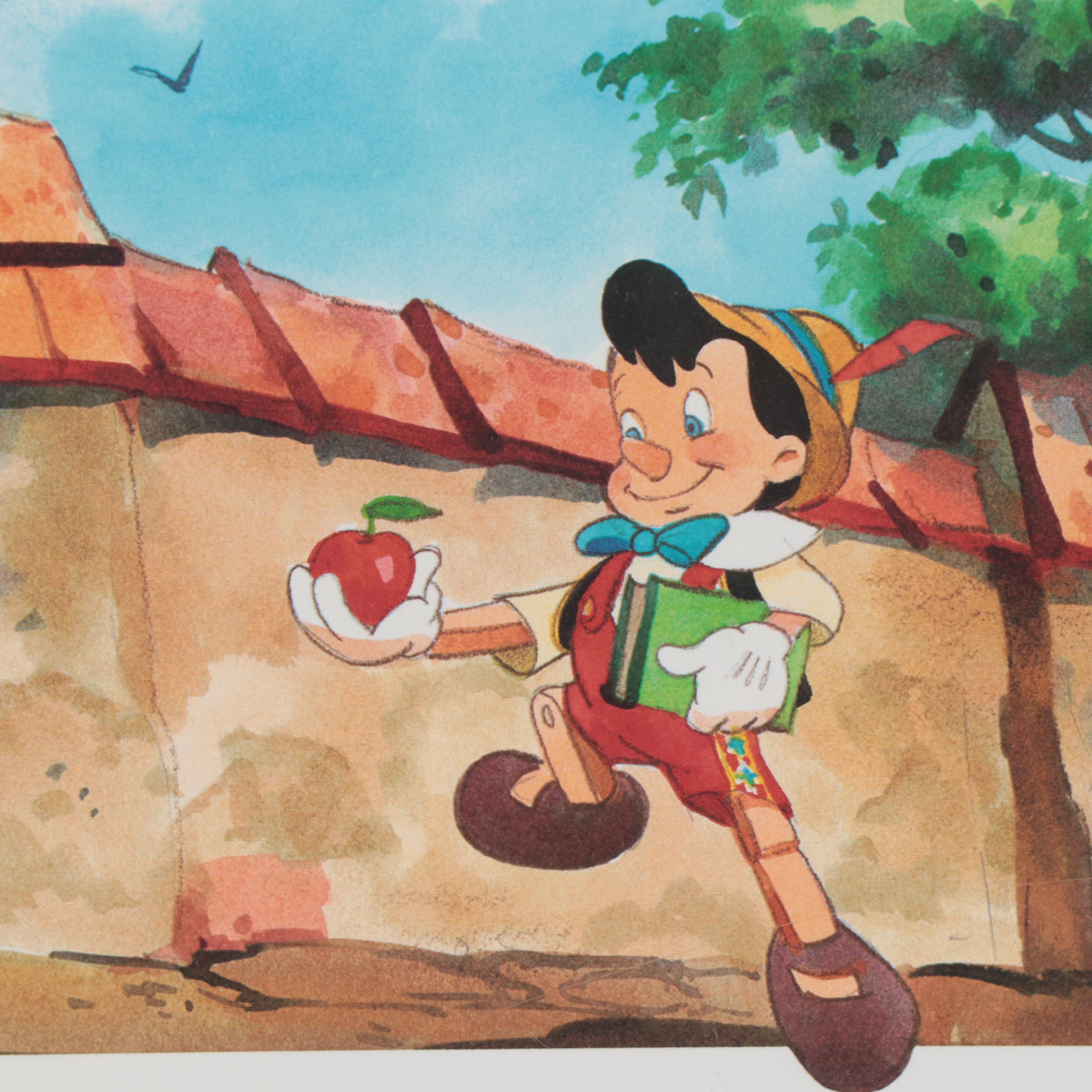 Gil DiCicco for Disney "Pinocchio" Giclée Triptych "A Wooden Boy!" 1999