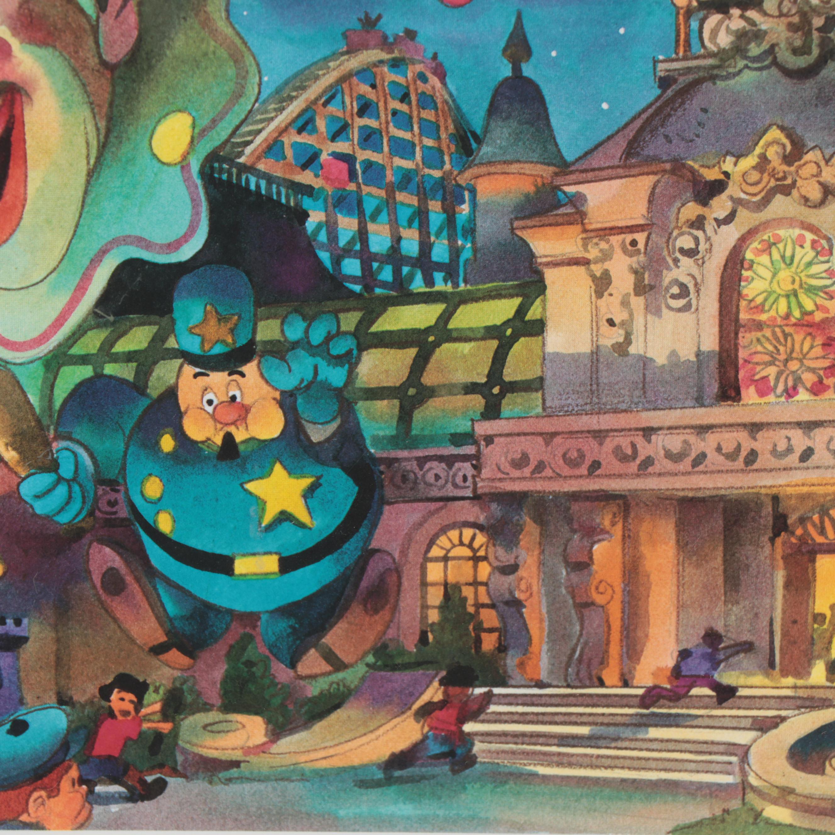 Gil DiCicco for Disney "Pinocchio" Giclée Triptych "A Wooden Boy!" 1999