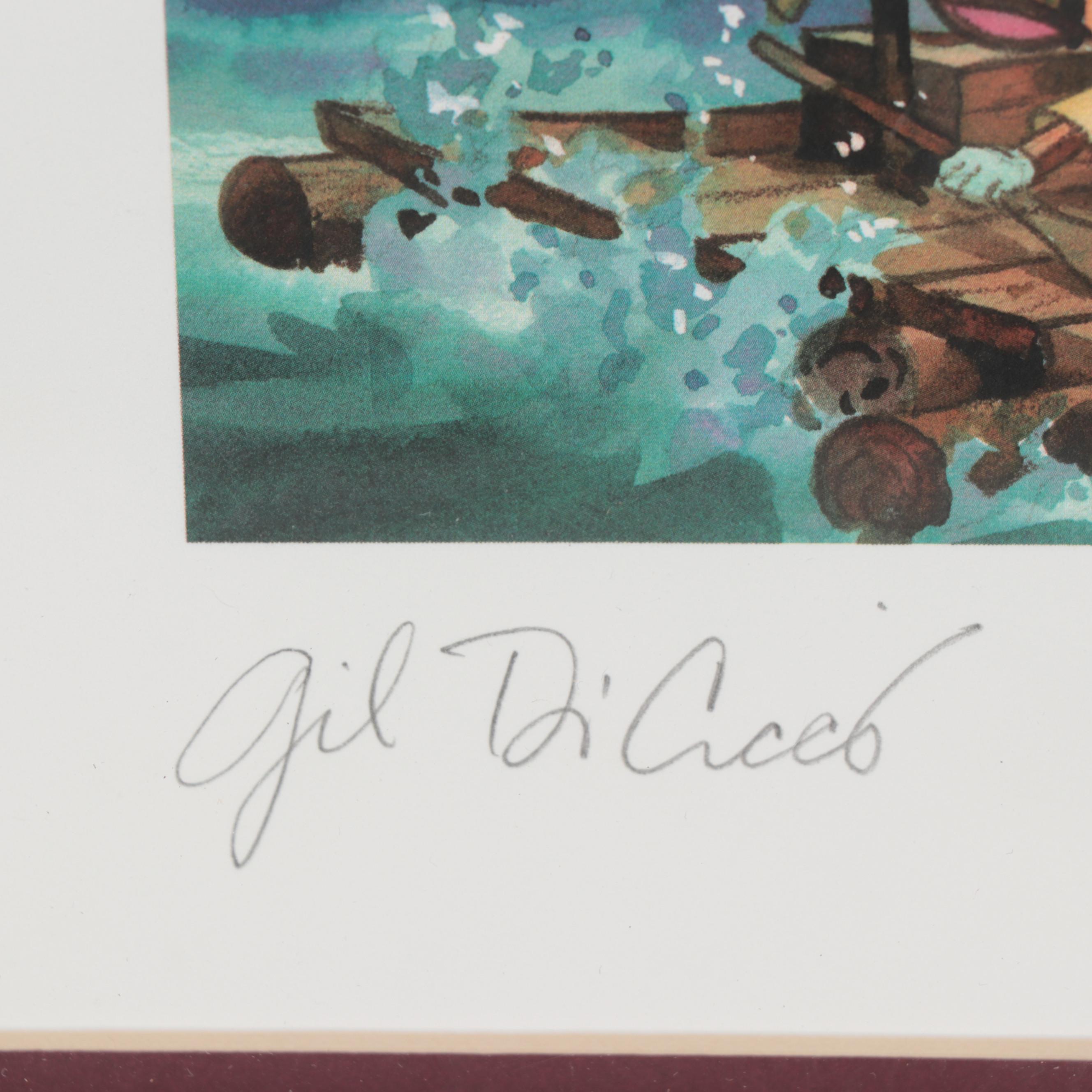 Gil DiCicco for Disney "Pinocchio" Giclée Triptych "A Wooden Boy!" 1999