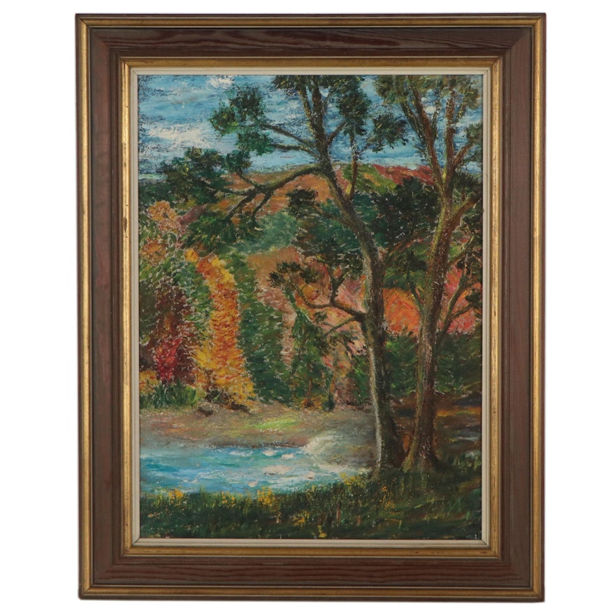 Landscape Oil Painting, 1965